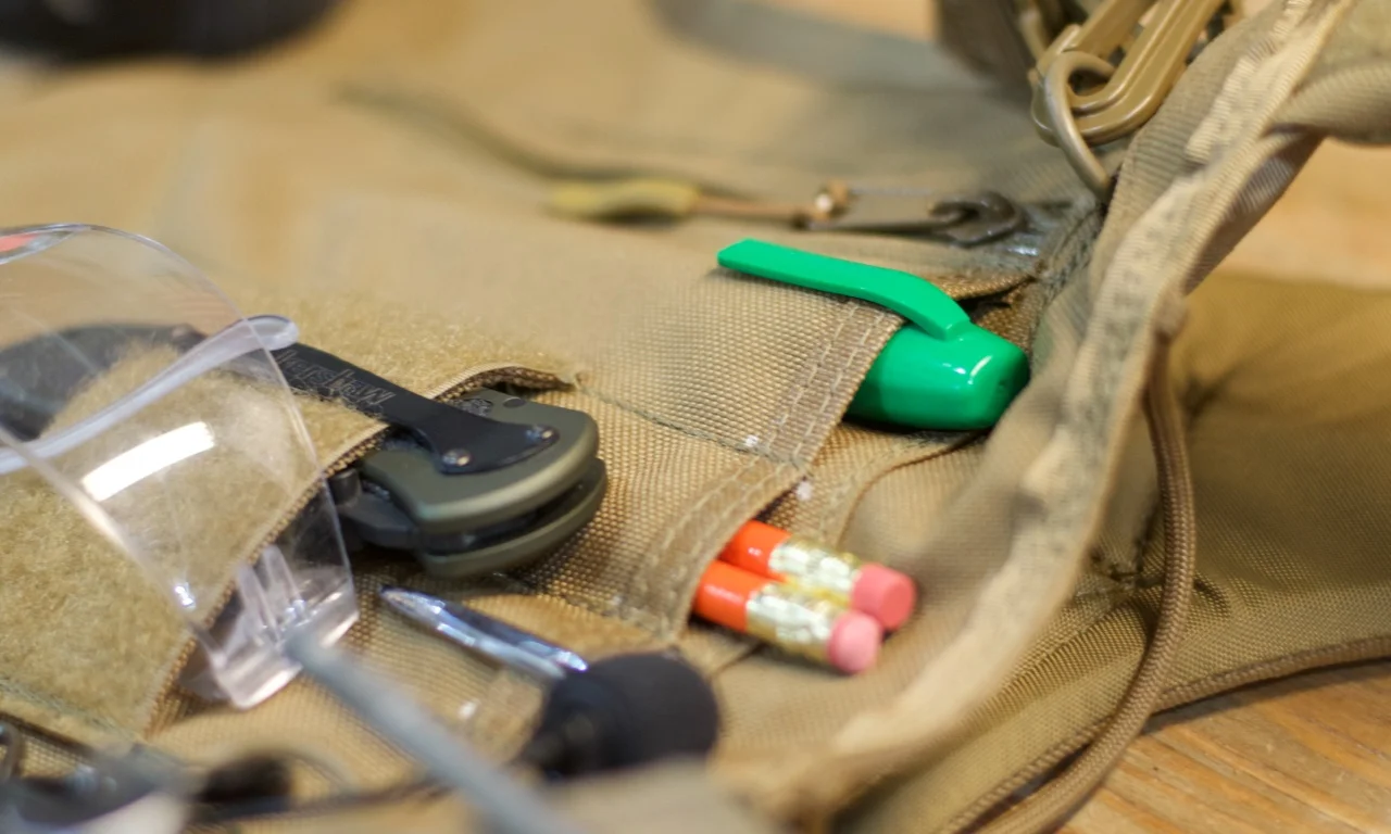 Different sized pockets for different sized pens and pencils