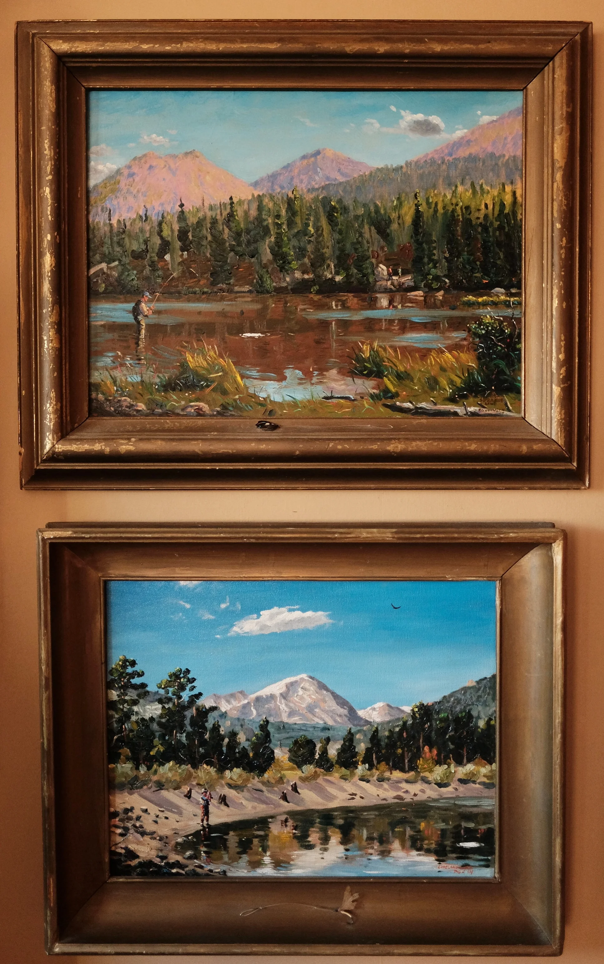 Sprague Lake and Copeland Lake - Oil on Panel/Canvas