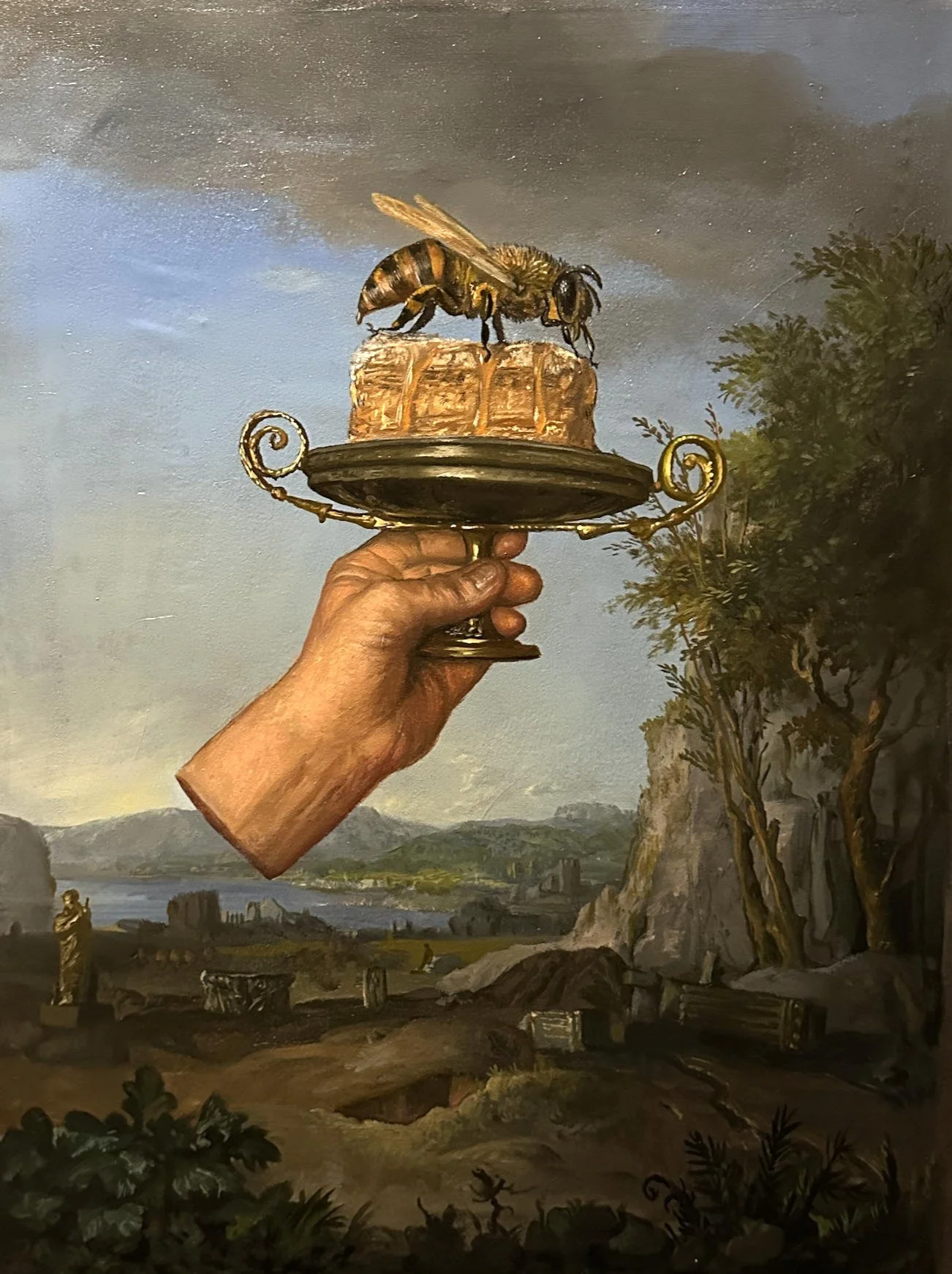 Bee on honey cake.jpg