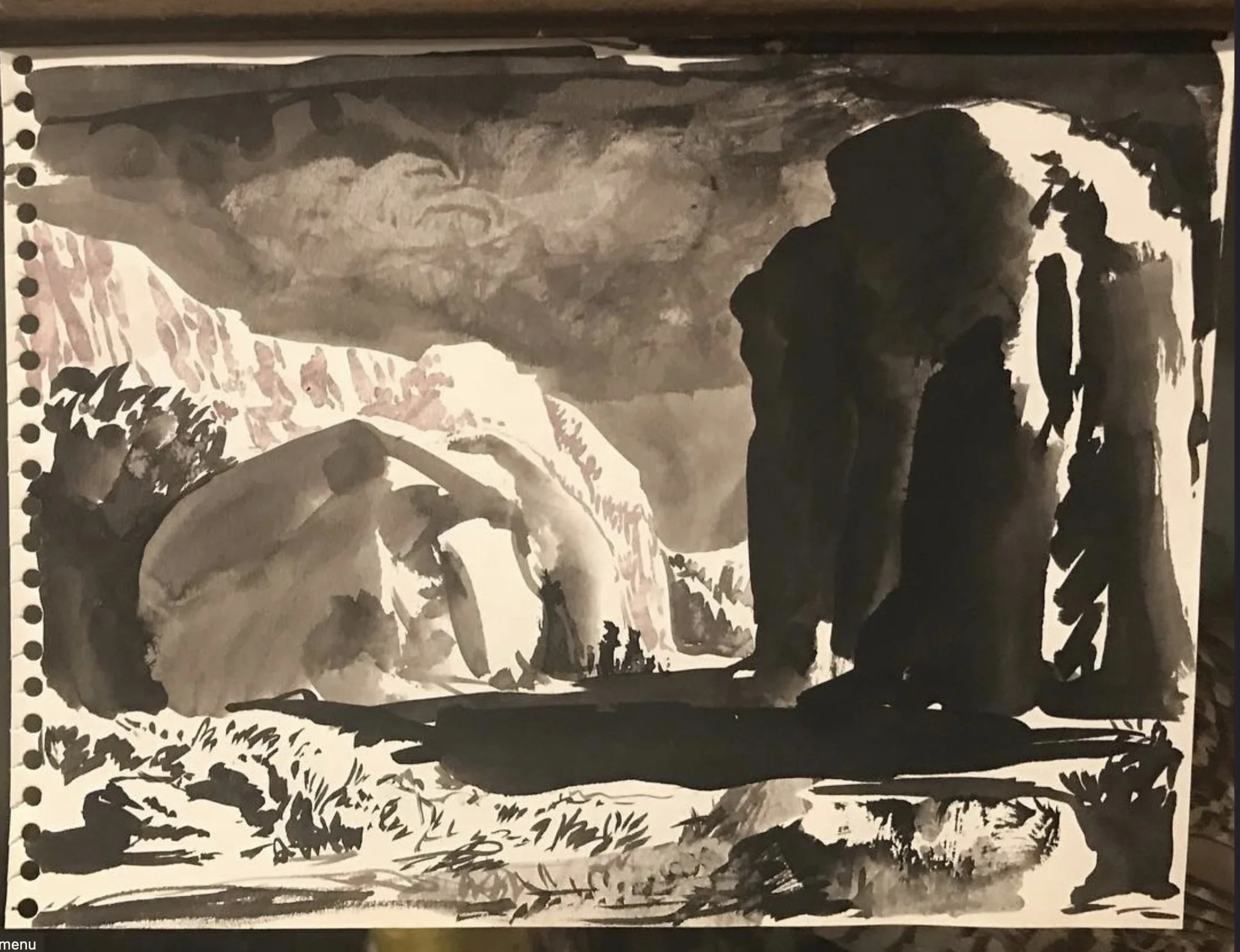 Ink wash drawing Red Rock.jpg