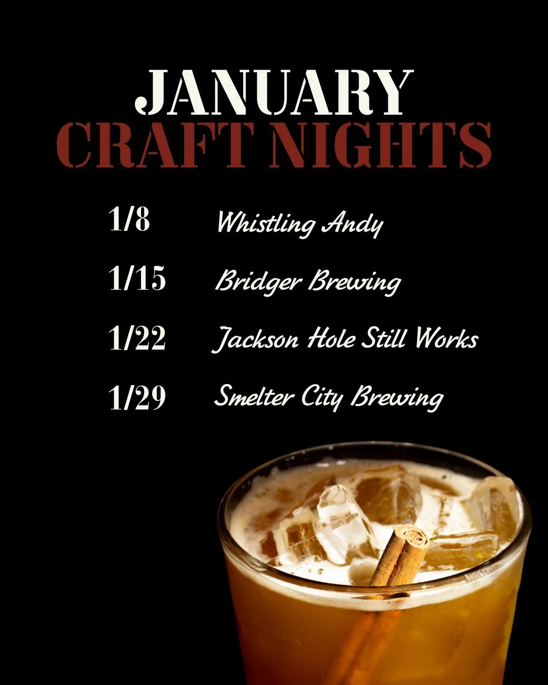 We&rsquo;re starting the New Year off strong with a month packed full of FREE events plus a Perfect Pairing dinner that&rsquo;s guaranteed to surprise and delight.

Whether you&rsquo;re popping in for a casual tasting (on us) or settling in for an el