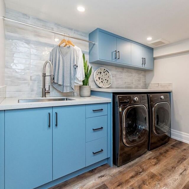 ⁣
⁣&quot;The sun is up, the sky is blue; It&rsquo;s beautiful, and so are you.&rdquo; &ndash; John Lennon⁣
⁣
⁣
⁣
⁣
⁣#bluecabinetry at our #Milton whole-home renovation. ⁣
⁣
⁣
⁣Love 💙 how some of these unique elements came together to create a a fres