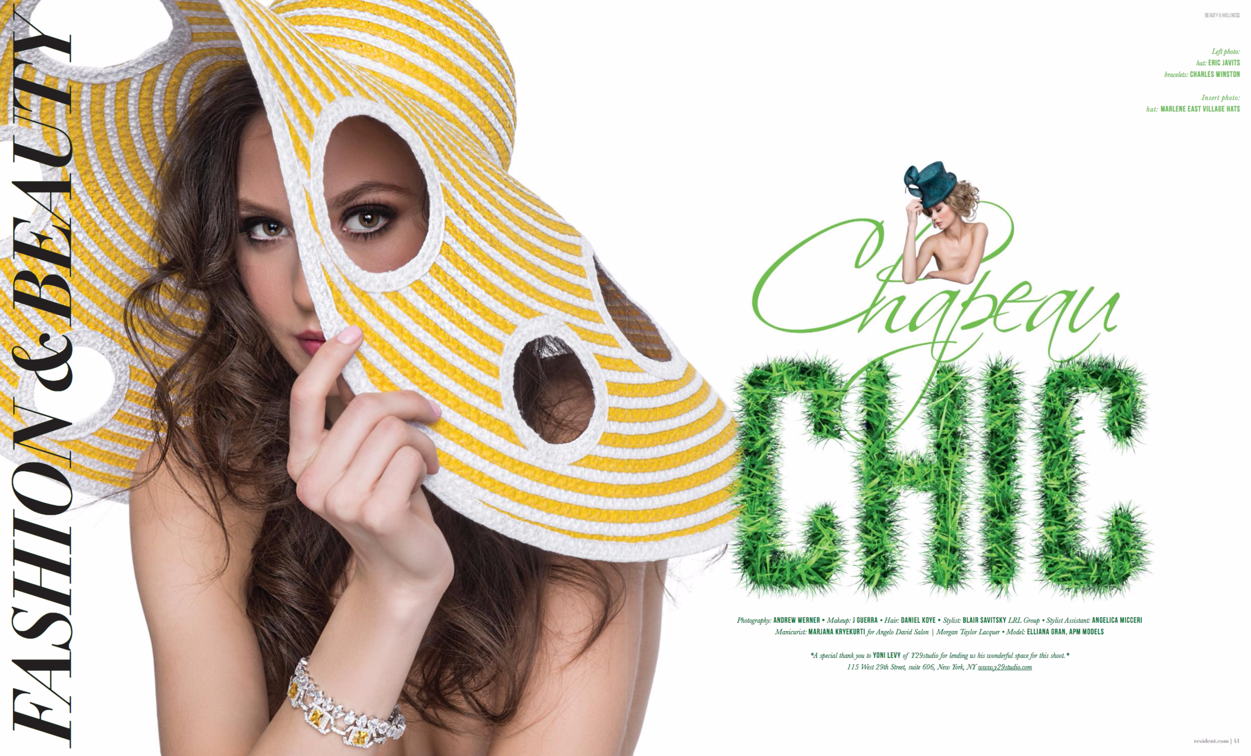 Chapeau Chic - pages 1&2 - Resident Magazine April 2017 - photos by Andrew Werner.png