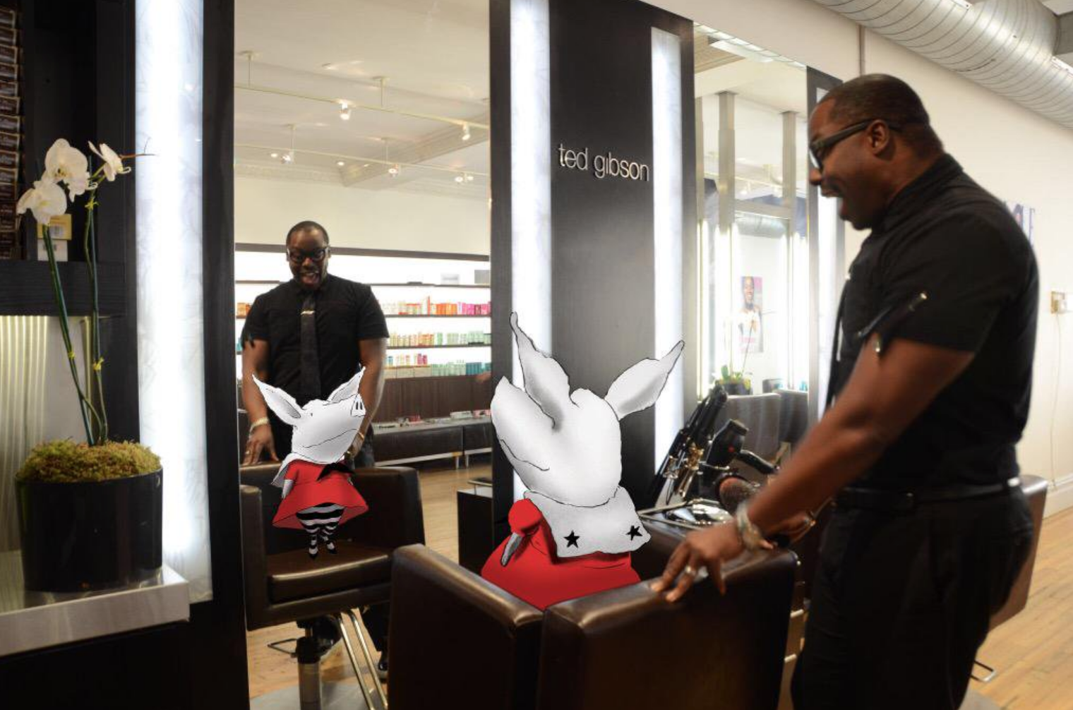 Olivia The Pig visits Ted Gibson Salon.png