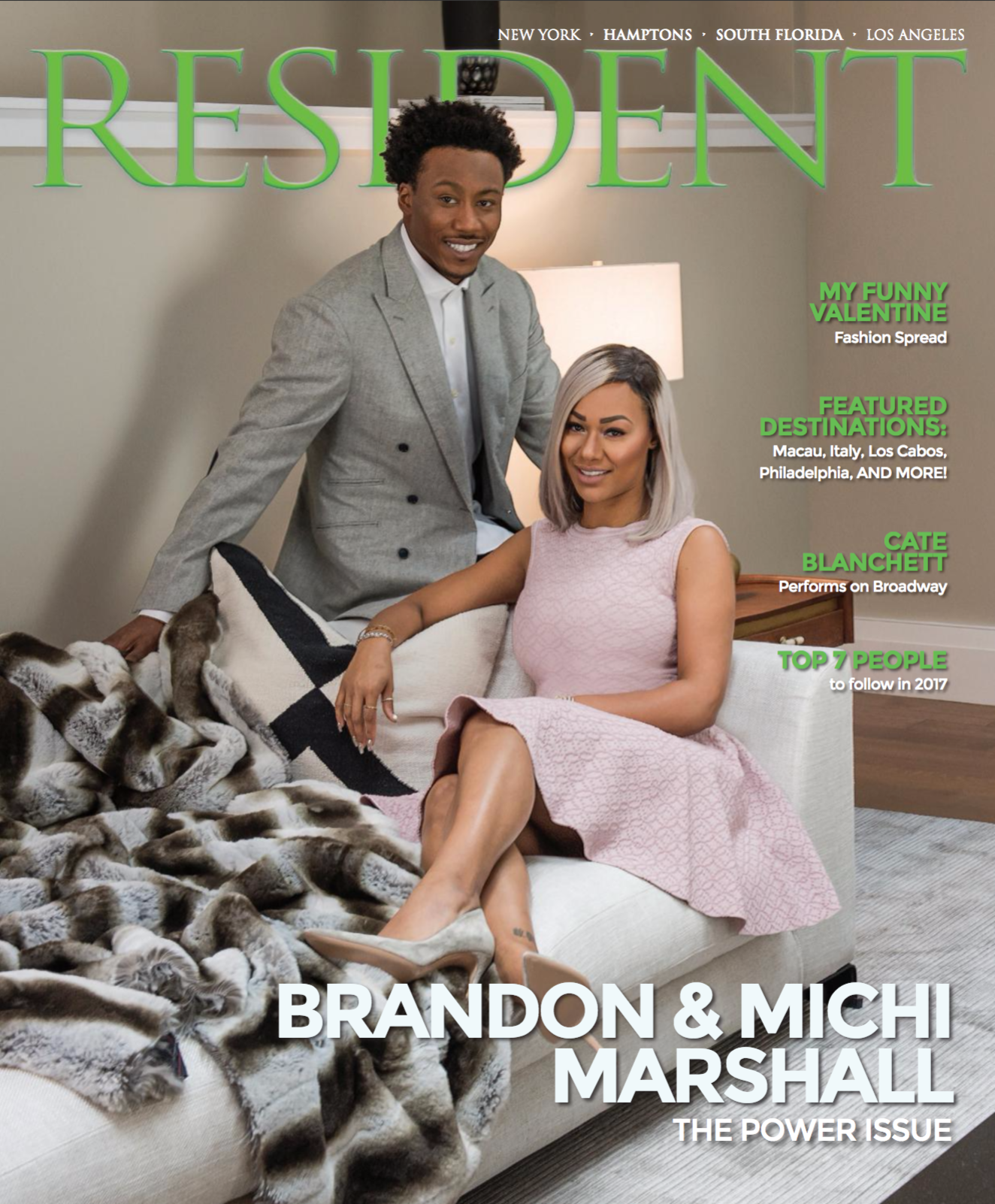 Brandon & Michi Marshall by photographer Andrew Werner for Resident Magazine - Cover - Feb 2017.png