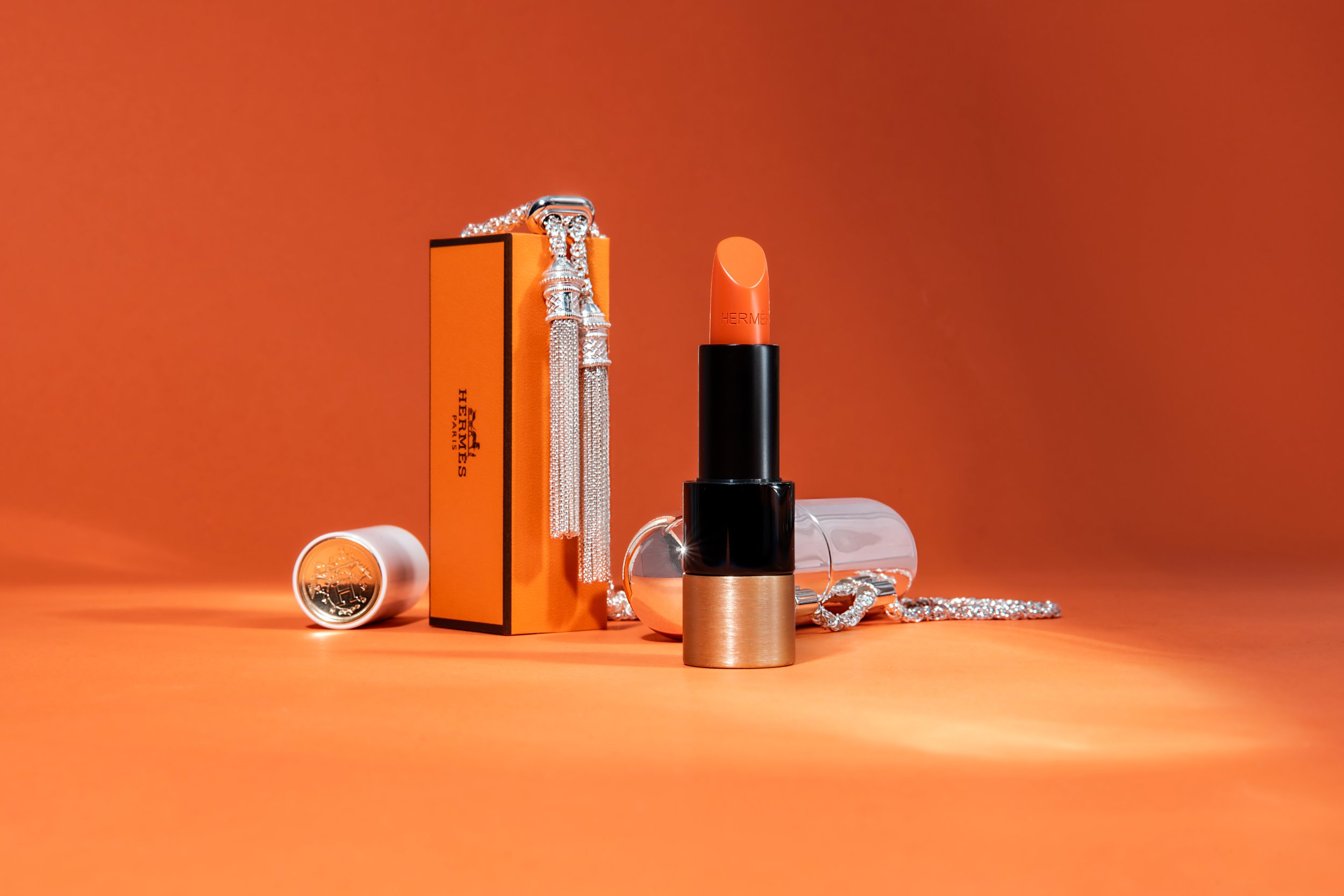 Hermes Lipstick with Christofle Lipstick holder National Lipstick Day 2023 - photo by Andrew Werner  .jpg