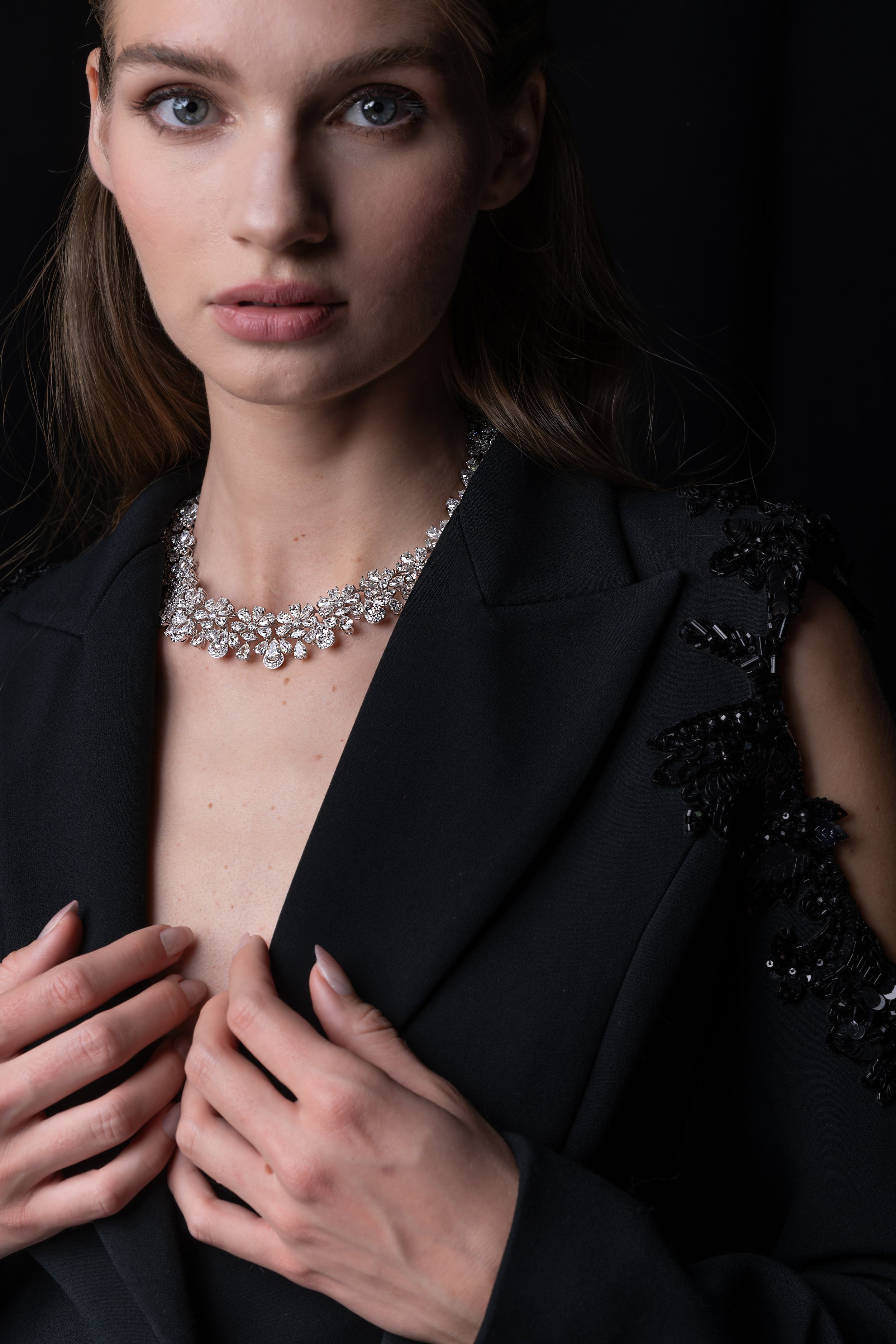 Chopard's Red Carpet Collection necklace at Pamella Roland NYFW FW24 - photo by Andrew Werner, NZ8_0756.jpg