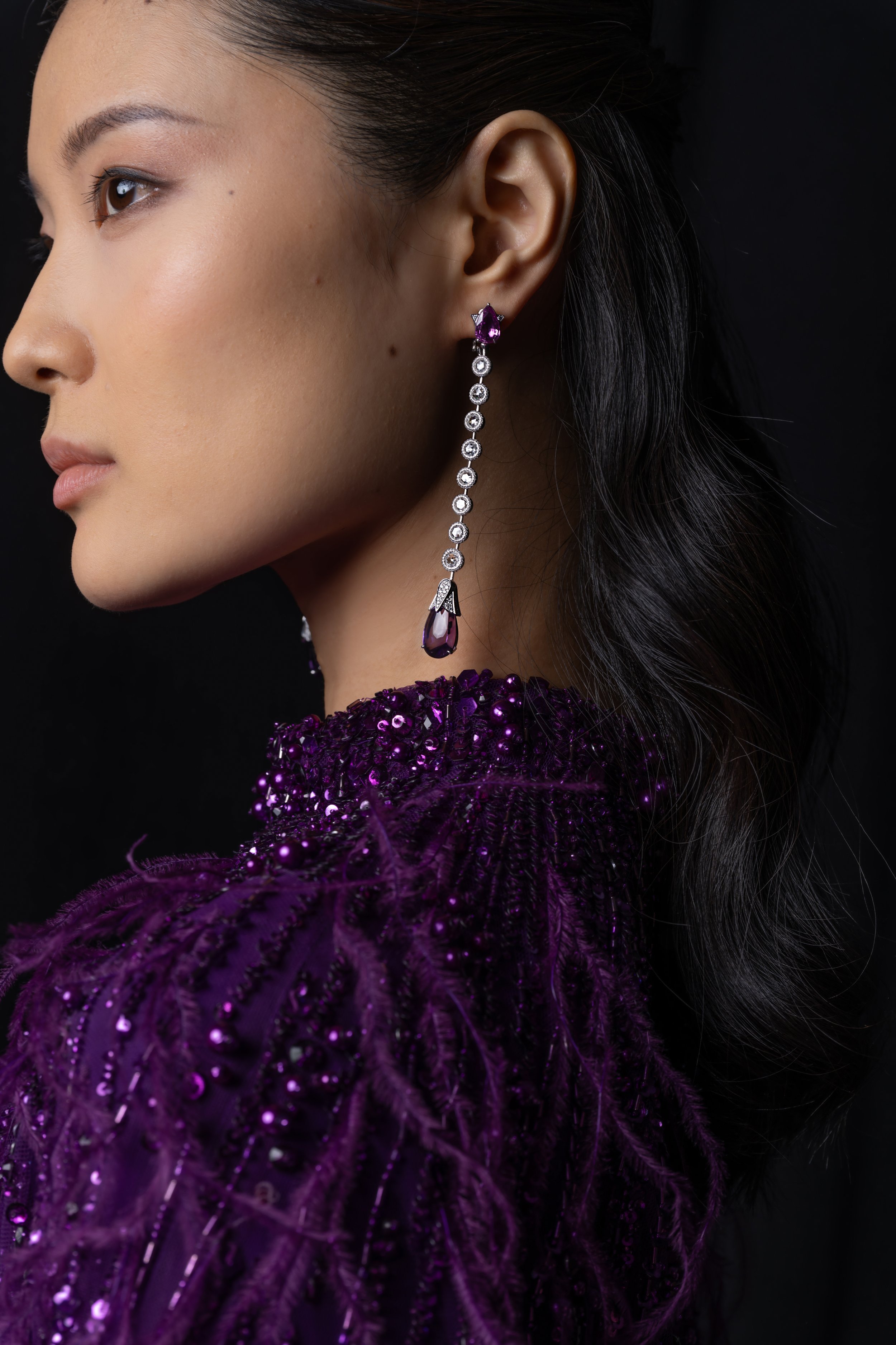 Chopard's Temptations Collection earrings at Pamella Roland NYFW FW24 - photo by Andrew Werner, NZ8_0721.jpg