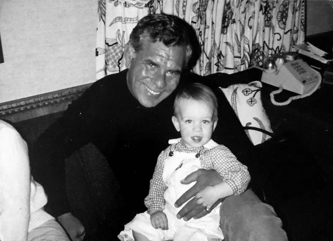  Bill Wirtz holding his first grandchild—Rocky’s son, Danny Wirtz— at his home in Winnetka in 1978. 