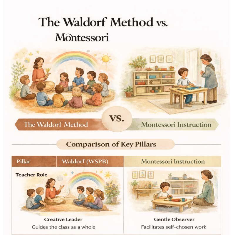 difference between montessori and waldorf