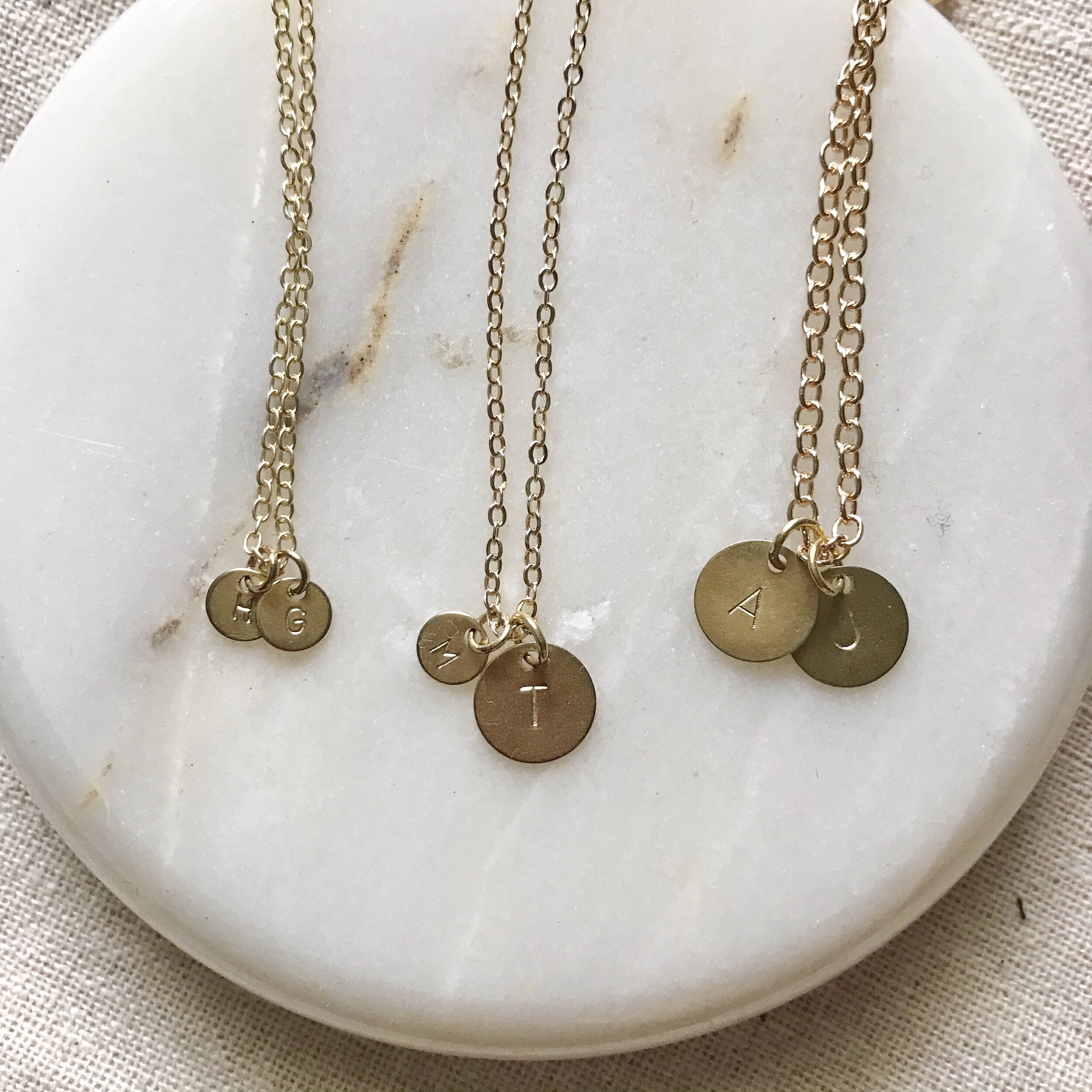 DAILY INITIAL CHARM NECKLACE (16-18 adjustable!) — Melissa Jenkins Designs