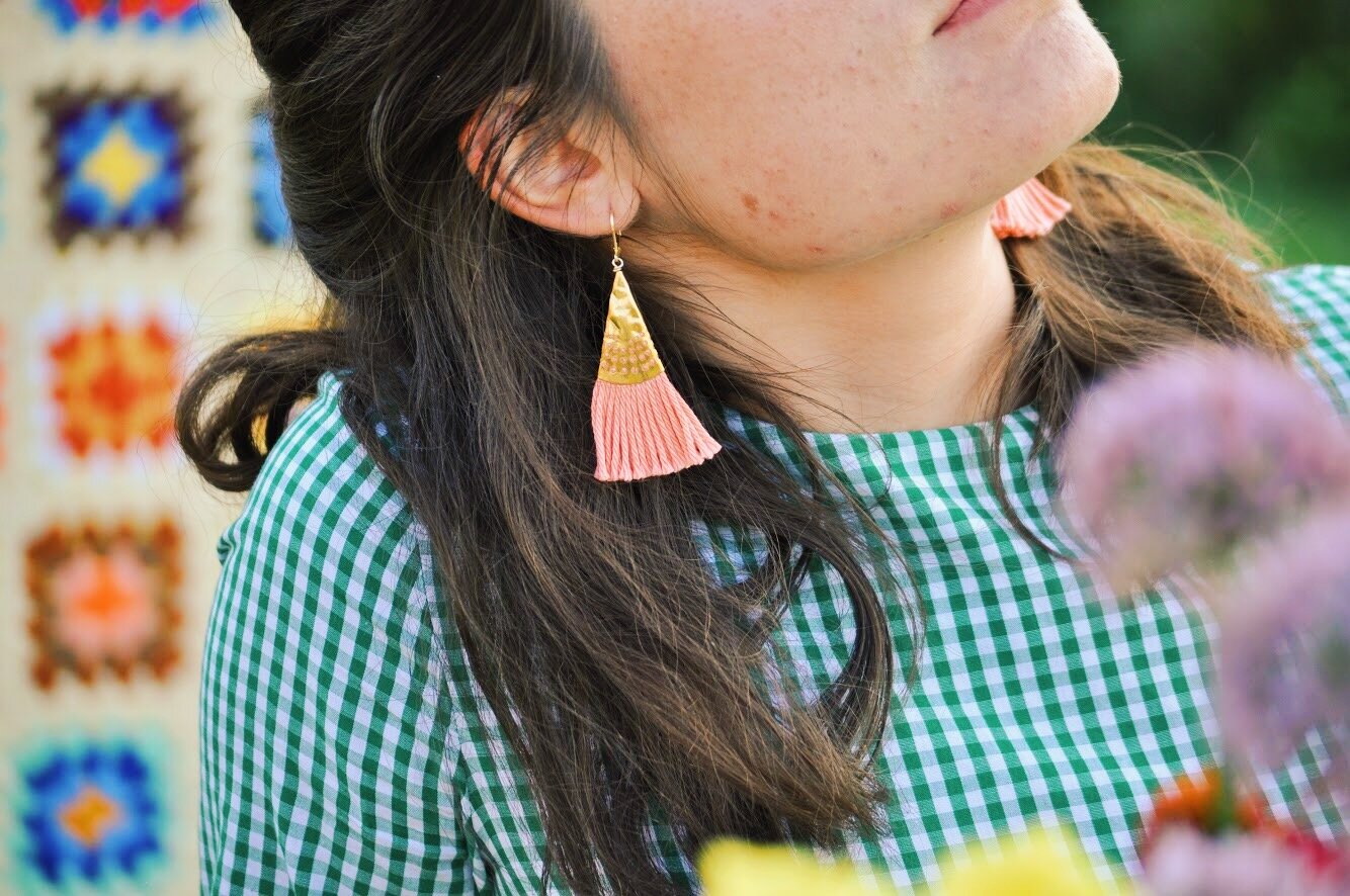 Polymer Clay Earrings Tassel Earrings Dangles Rose Gold - Etsy | Diy  earrings polymer clay, Diy clay earrings, Polymer clay jewelry diy