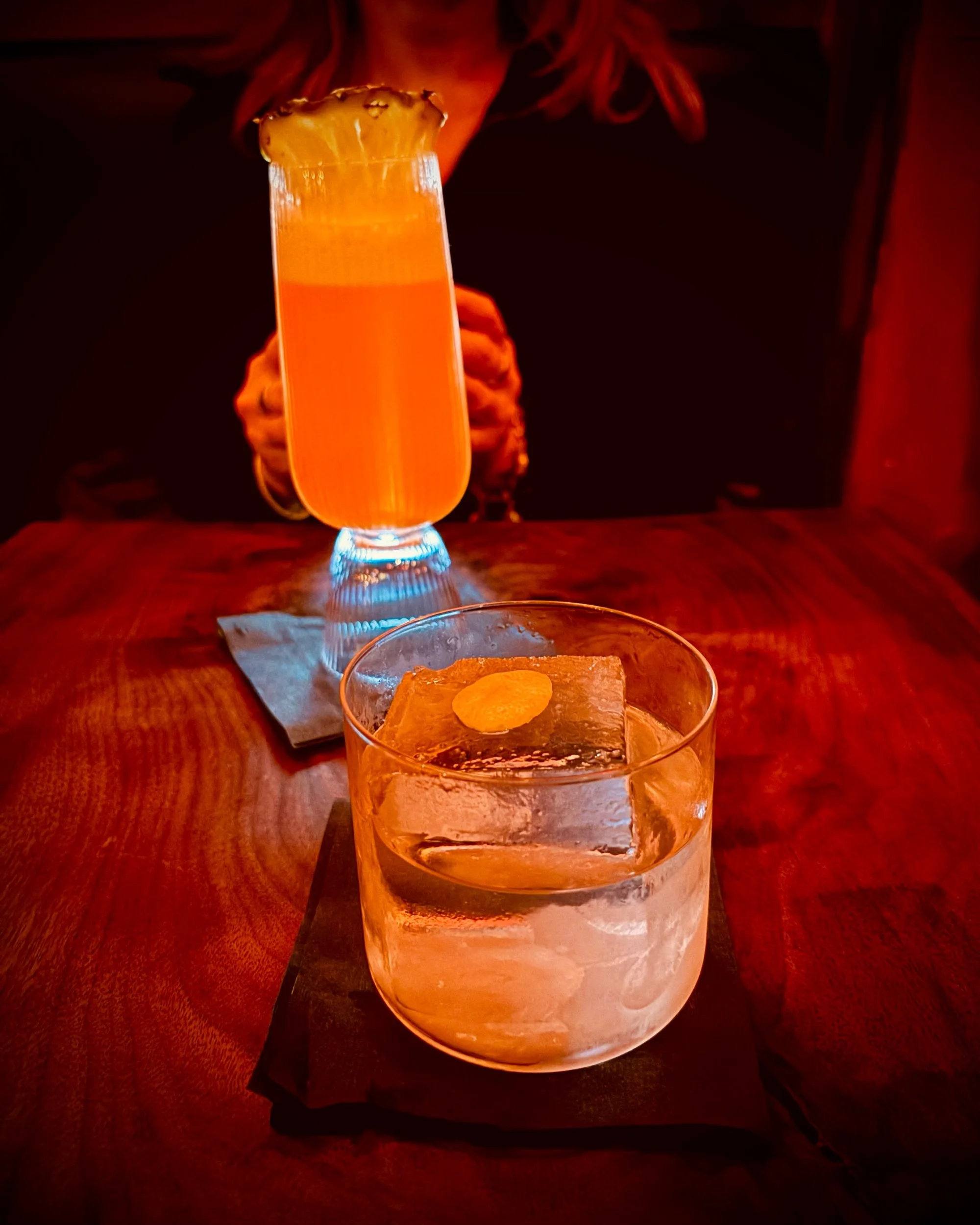 Clarified Lychee Negroni (Hao Peng You / Midnight Oil)