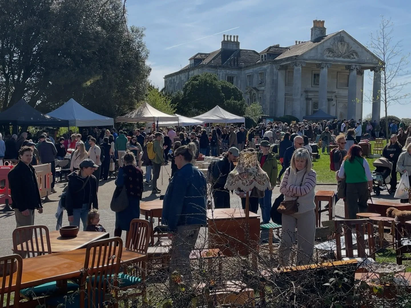 Today - Vintage Market at the Mansion, Beckenham Place Park, south east London
 @beckenhamplace 
🌱🏛🌤️

50 amazing vintage dealers outdoors and inside the Mansion:

Mid 20th-century furniture, lighting, ceramics and homeware, posters, prints, books