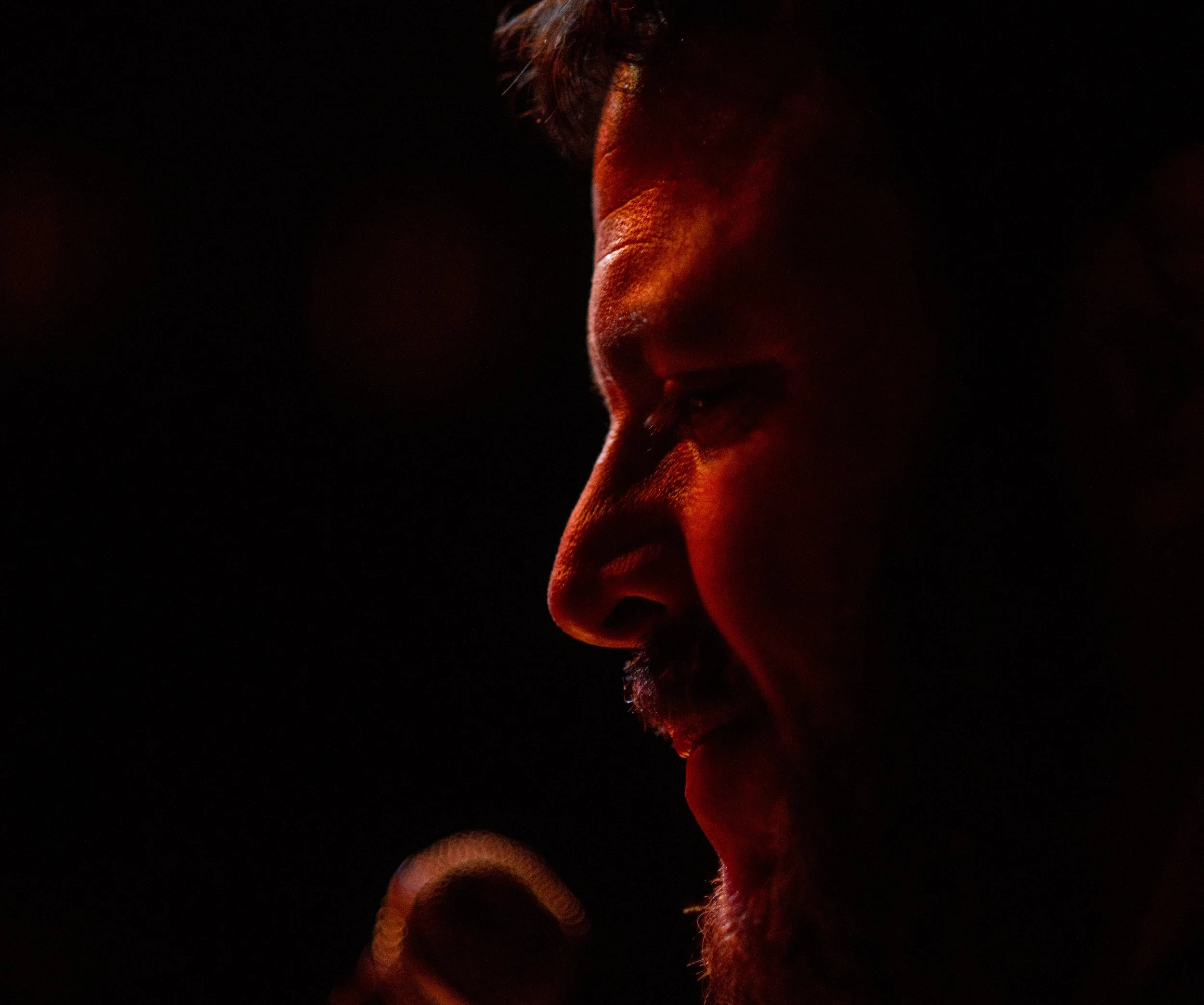  Brian Swislow plays the keyboard with his band during a concert at Whirled Pies in Eugene, Oregon. 