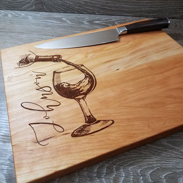 Cherry Wood Cutting Board - Custom Personalized