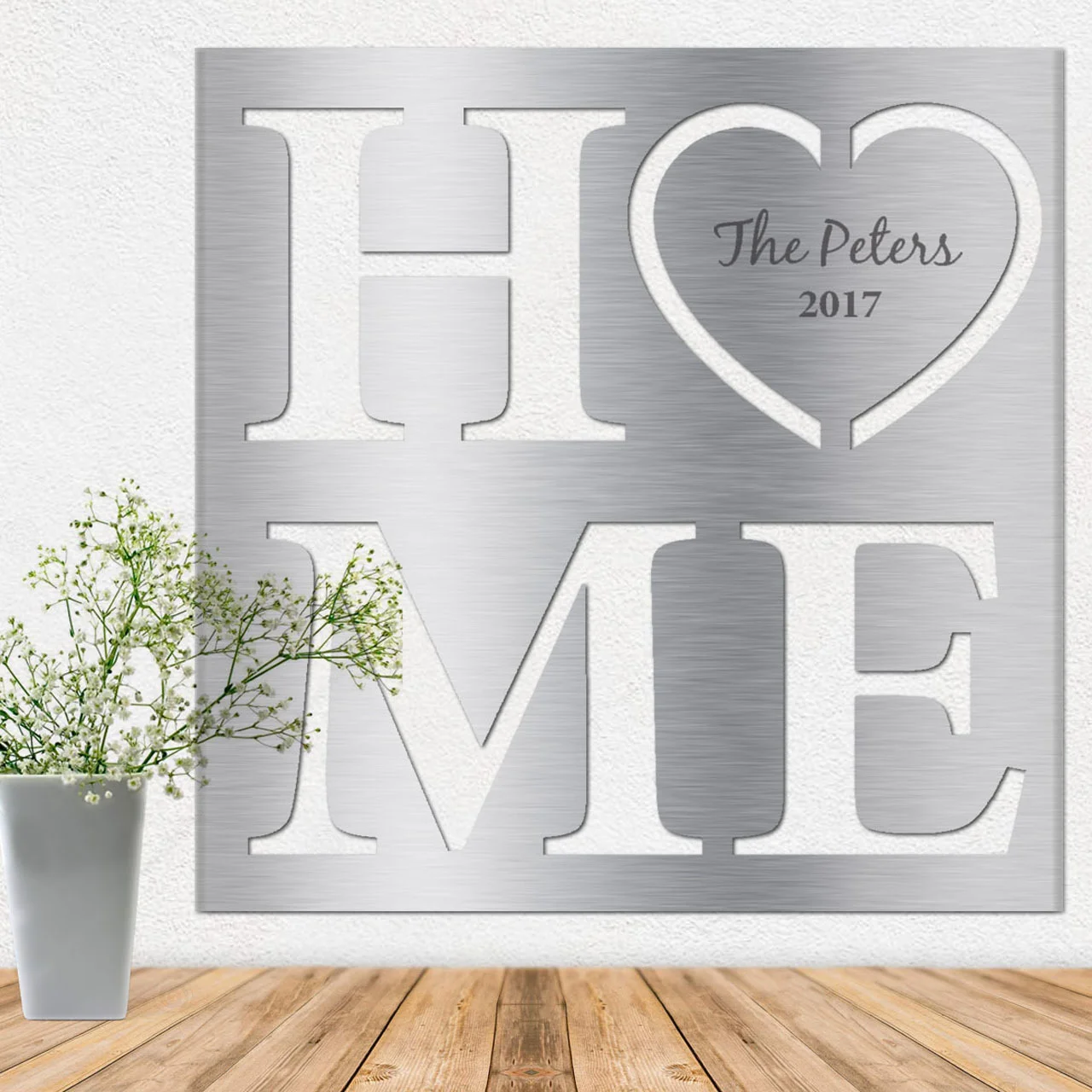 Home - Metal Wall Art - 19" x 19"