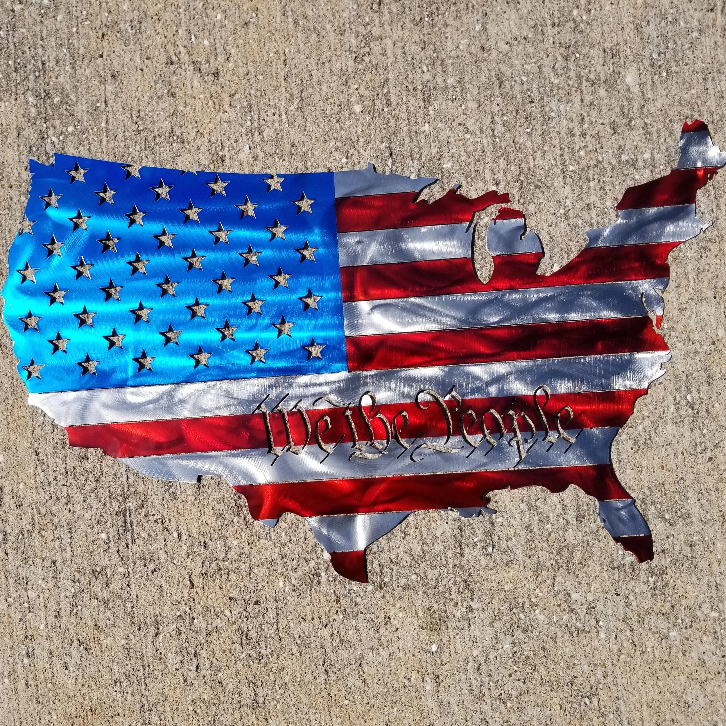 We The People - Metal Wall Art - 25" x 14"