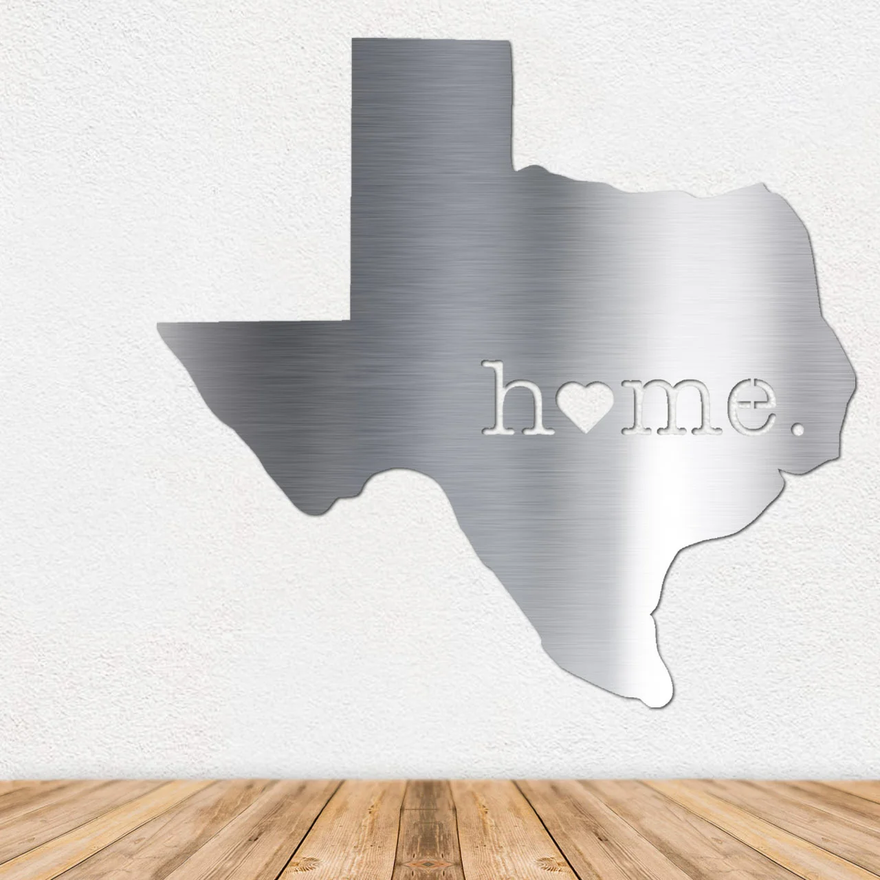 Texas / Home - Metal Wall Art - 19" x 17"