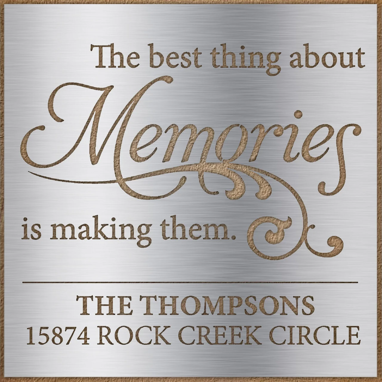 Memories - Metal Wall Art - 19" x 19"