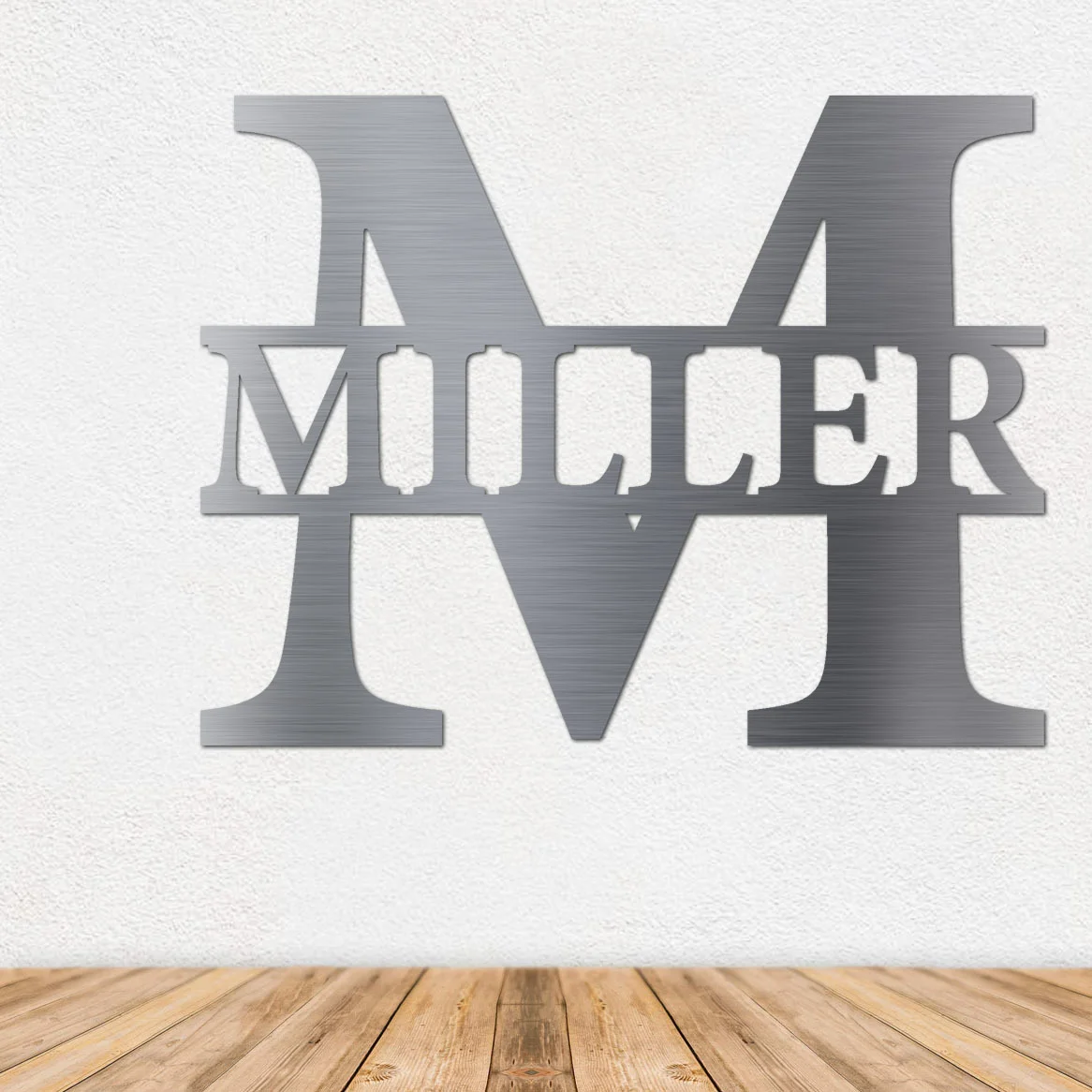 Monogram w/Name - Metal Wall Art - 19" x 19"
