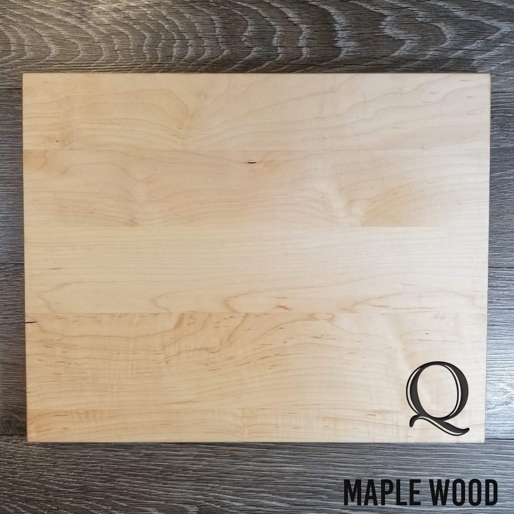 Striped Maple Monogram Hardwood Cutting Board – Mach Crafts