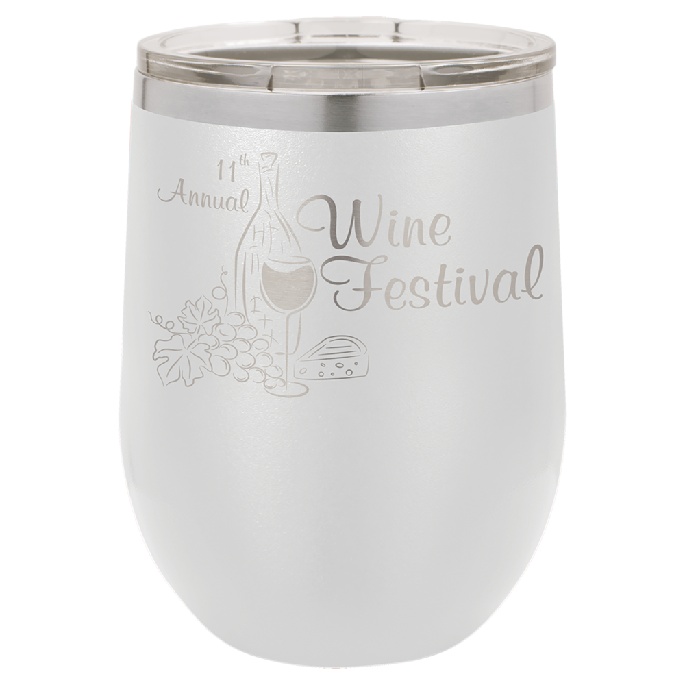 Personalized Wine Tumblers, 12 oz White, 12 Designs, Stainless Steel Custom  Wine Tumblers, Double-Wa…See more Personalized Wine Tumblers, 12 oz White