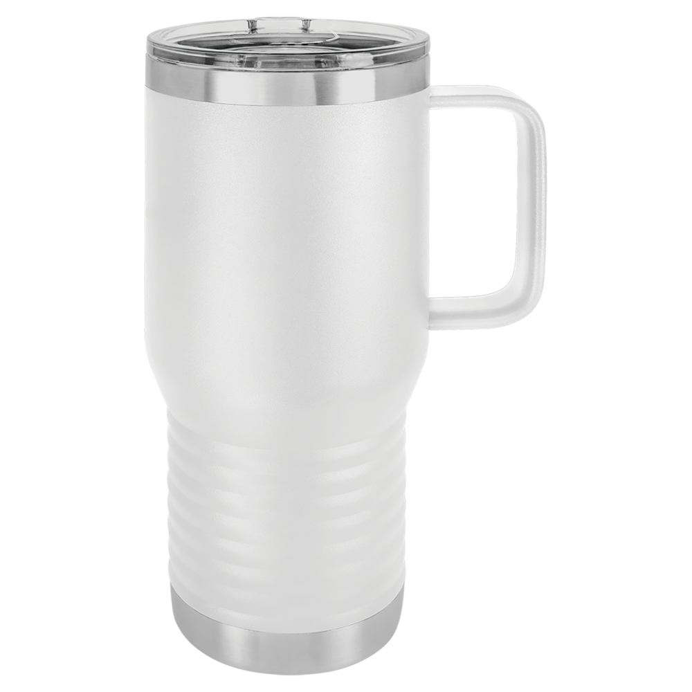 20 Oz. Personalized Travel Mug Vacuum Insulated Handle Mug 
