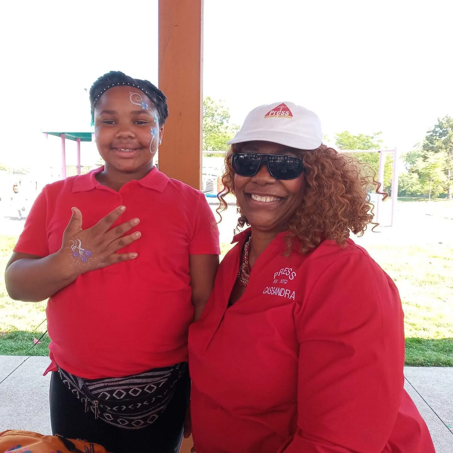 Pastor, Dr. Cassandra Crittenden of Press Apostolic Ministries fellowshipping with &rdquo;Leap First.&rdquo; What an awesome back to school event!  #pressapostolicministries #apostolic #communityconnection #communityconnections #network #supporteacho