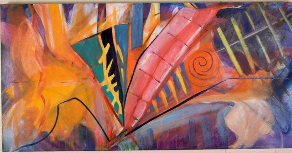 Let Loose 24"x48" 2013 oil on canvas $1200