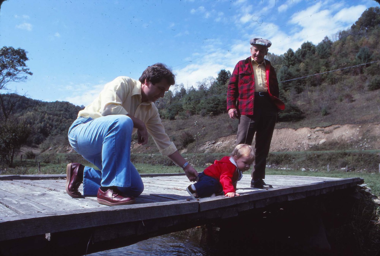 The author being introduced to Little Horse Creek by their father and grandfather in Ashe County, North Carolina. Both men and the creek would have a profound influence on the author who might spend their entire life chasing that moment.