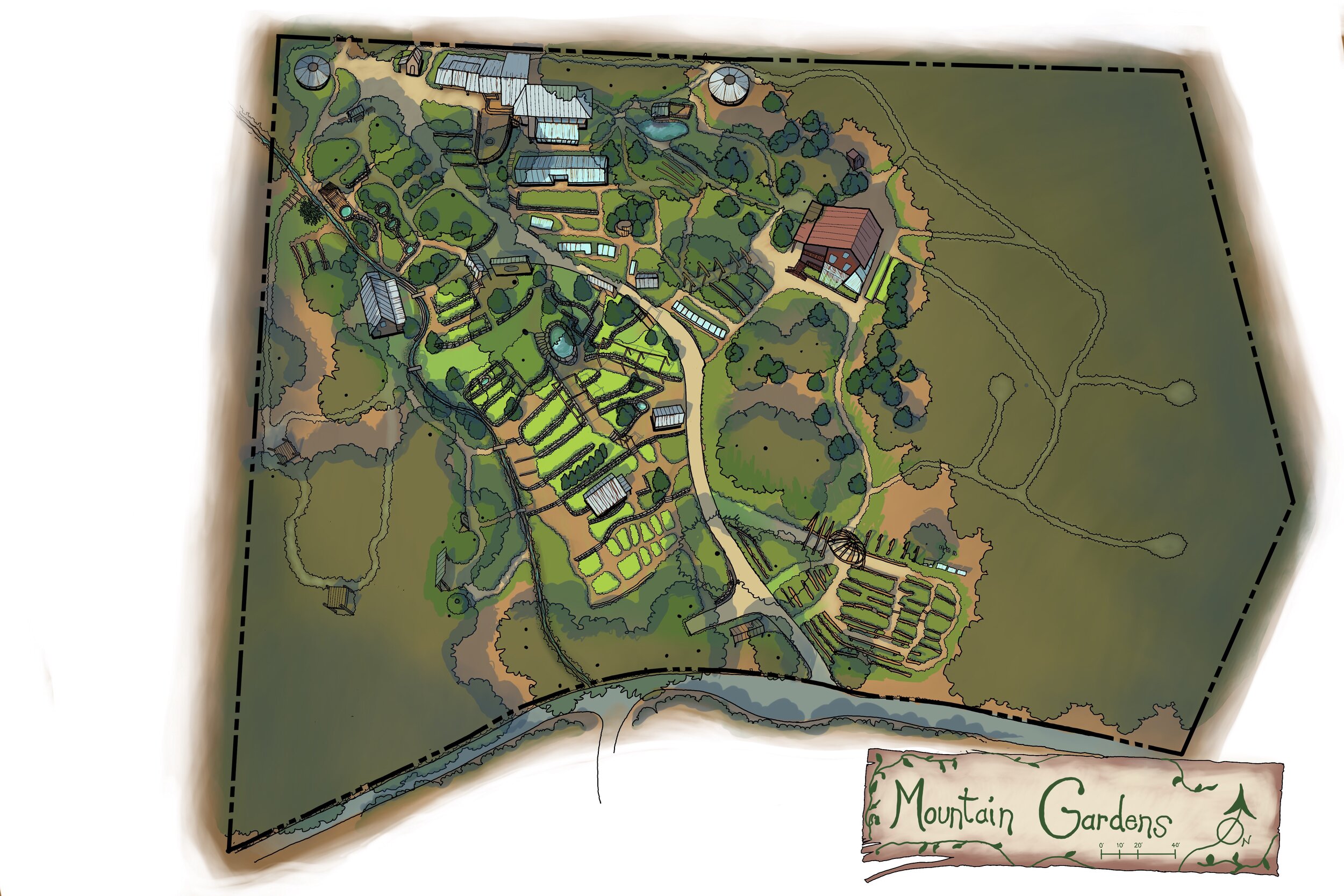 Mountain Gardens - Wayfinding Map