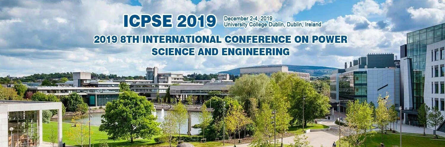 Dr. Paul Leahy presents paper at 2019 8th International Conference on Power Science and Engineering December 2-4, 2019 | University College Dublin, Ireland