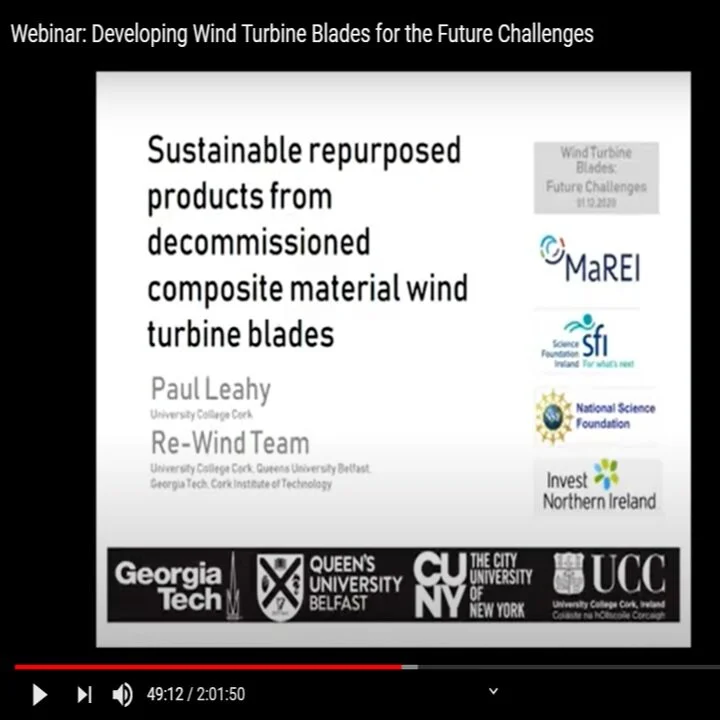 Dr. Paul Leahy presents at Irish Webinar: Developing Wind Turbine Blades for the Future Challenges 