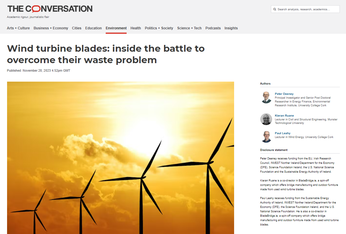 Article Published in "The Conversation"