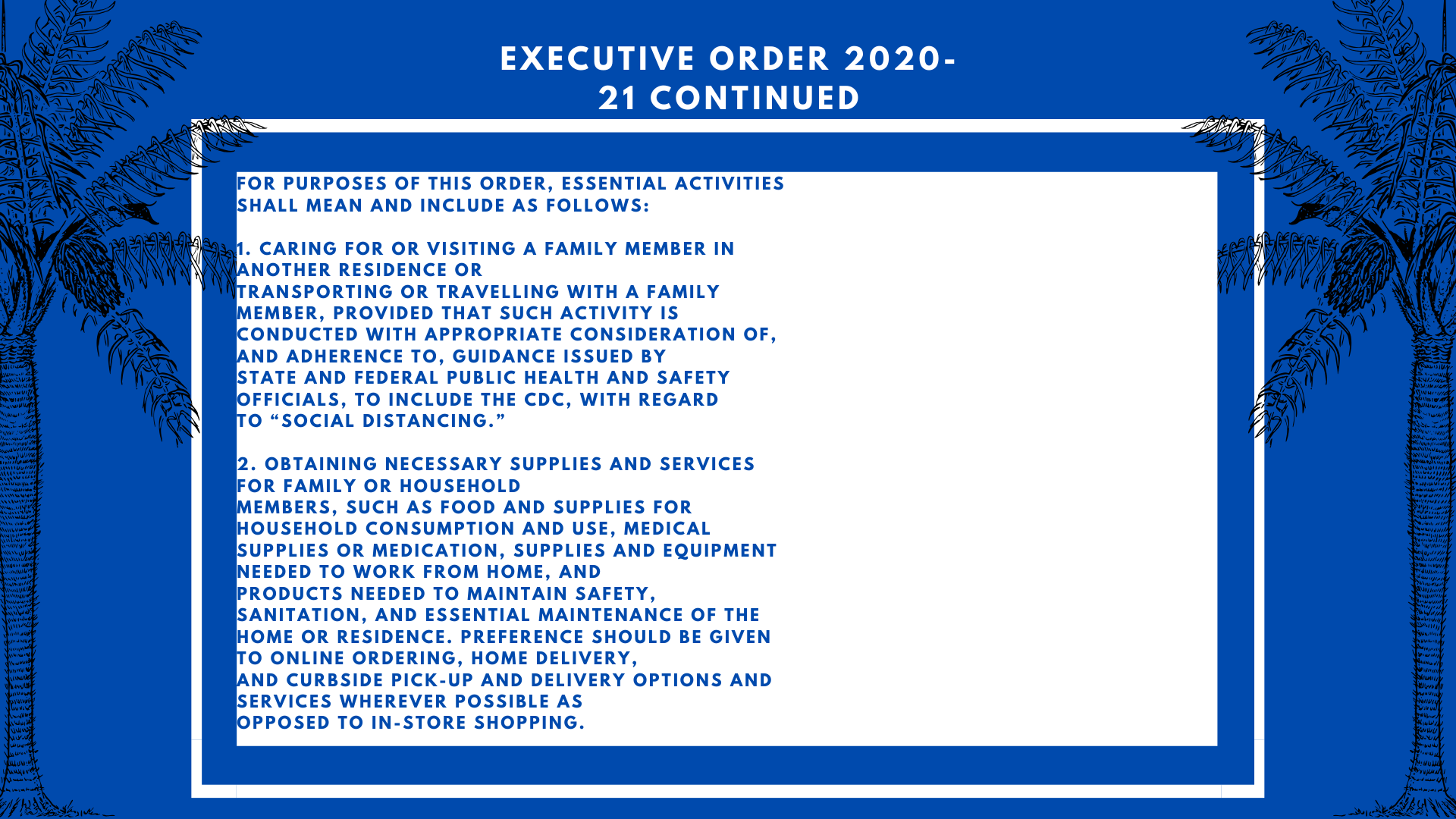 From the Governor South Carolina's executive orders — Pacer Times
