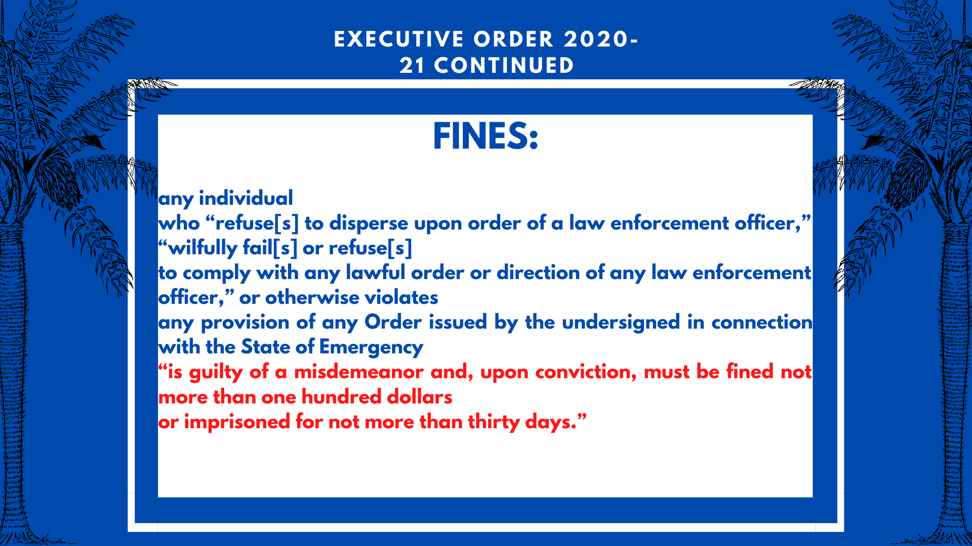 From the Governor South Carolina's executive orders — Pacer Times