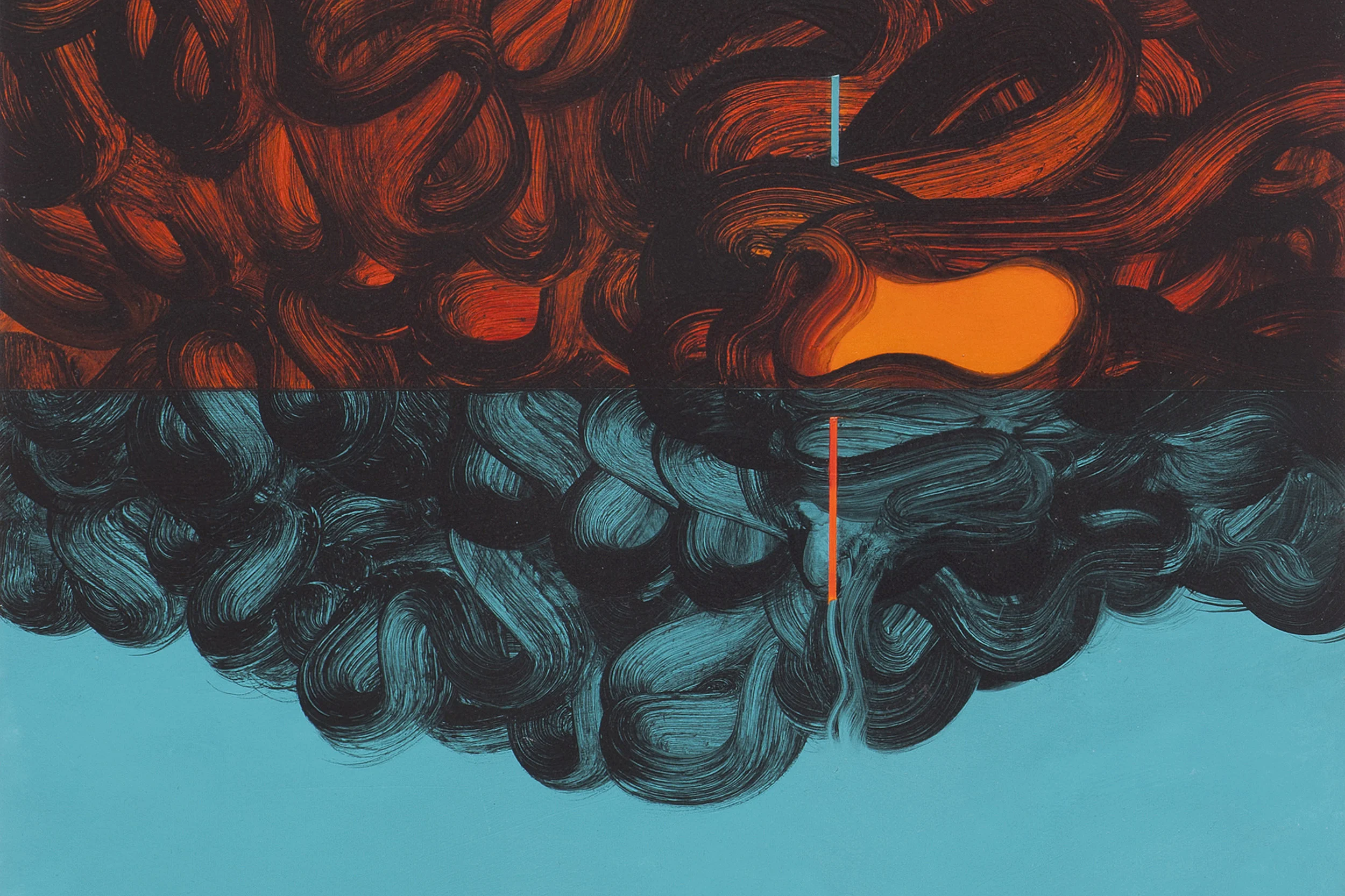 Reverse Transcription, Oil on aluminium, © Suzi Morris
