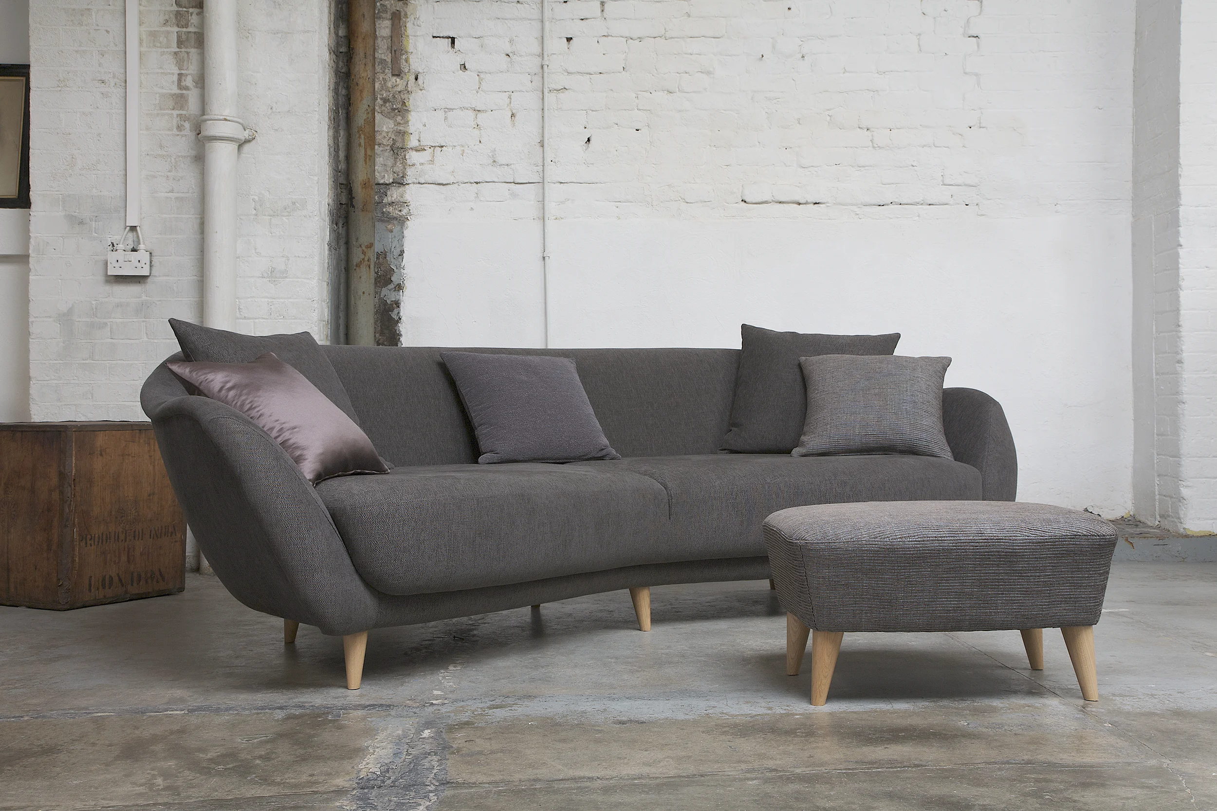 Wave sofa & footstool, Tamarisk Designs