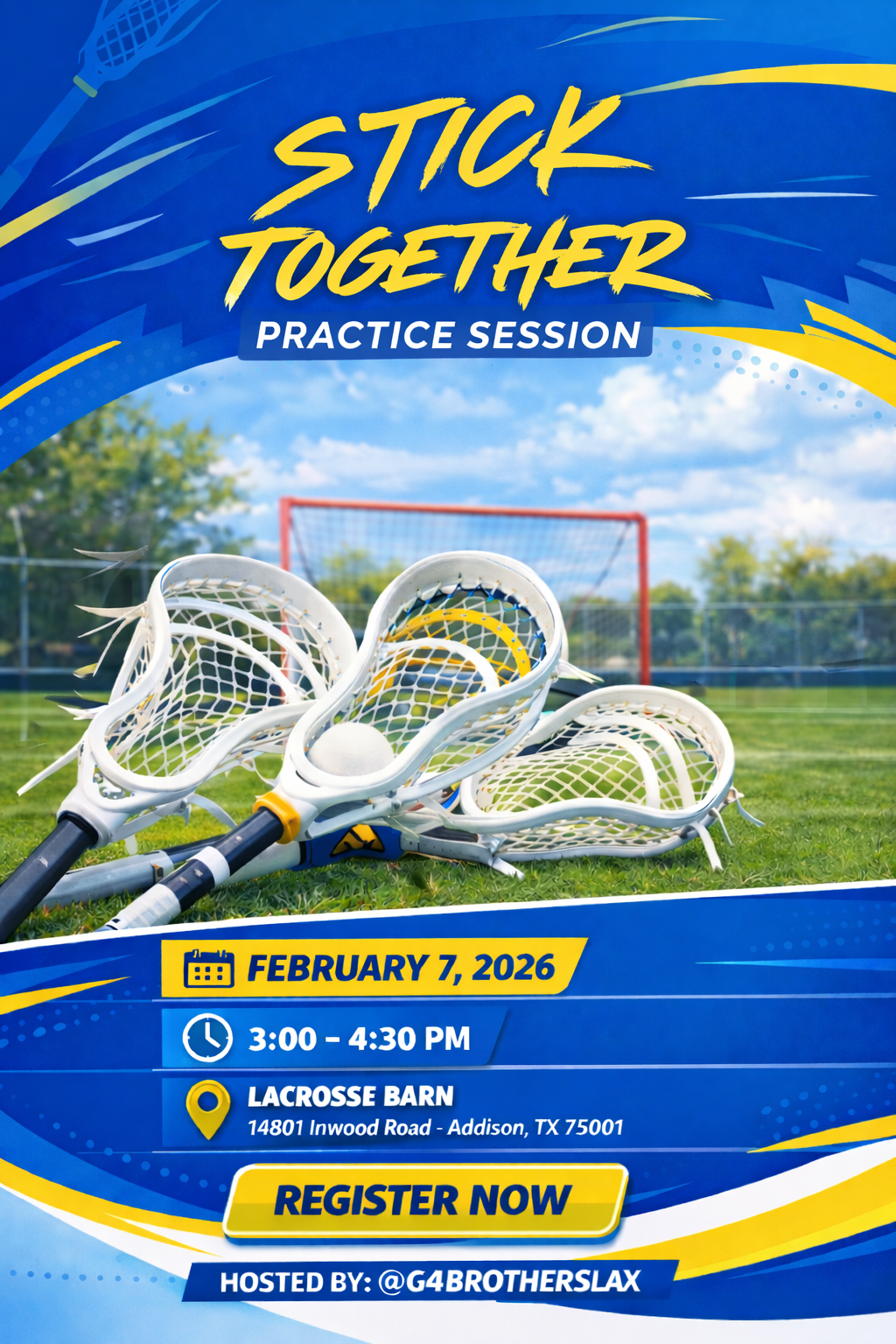 Stick Together: Lacrosse Practice Session for Individuals with Down Syndrome (Ages 9–21) Hosted by G4 Brothers Lax