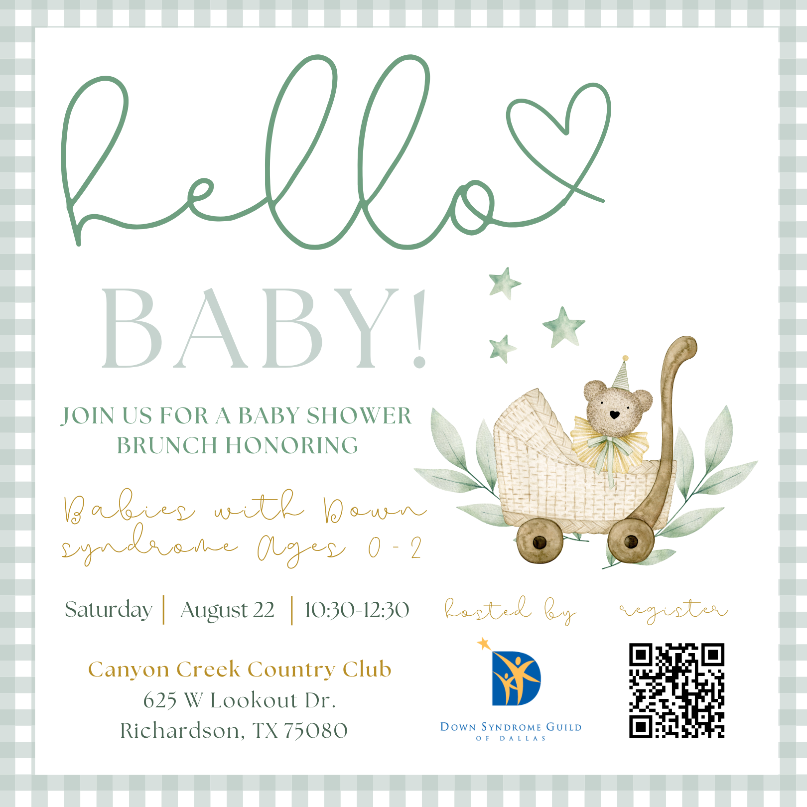 Baby Shower Brunch for Families of Children with Down Syndrome Ages 0-2