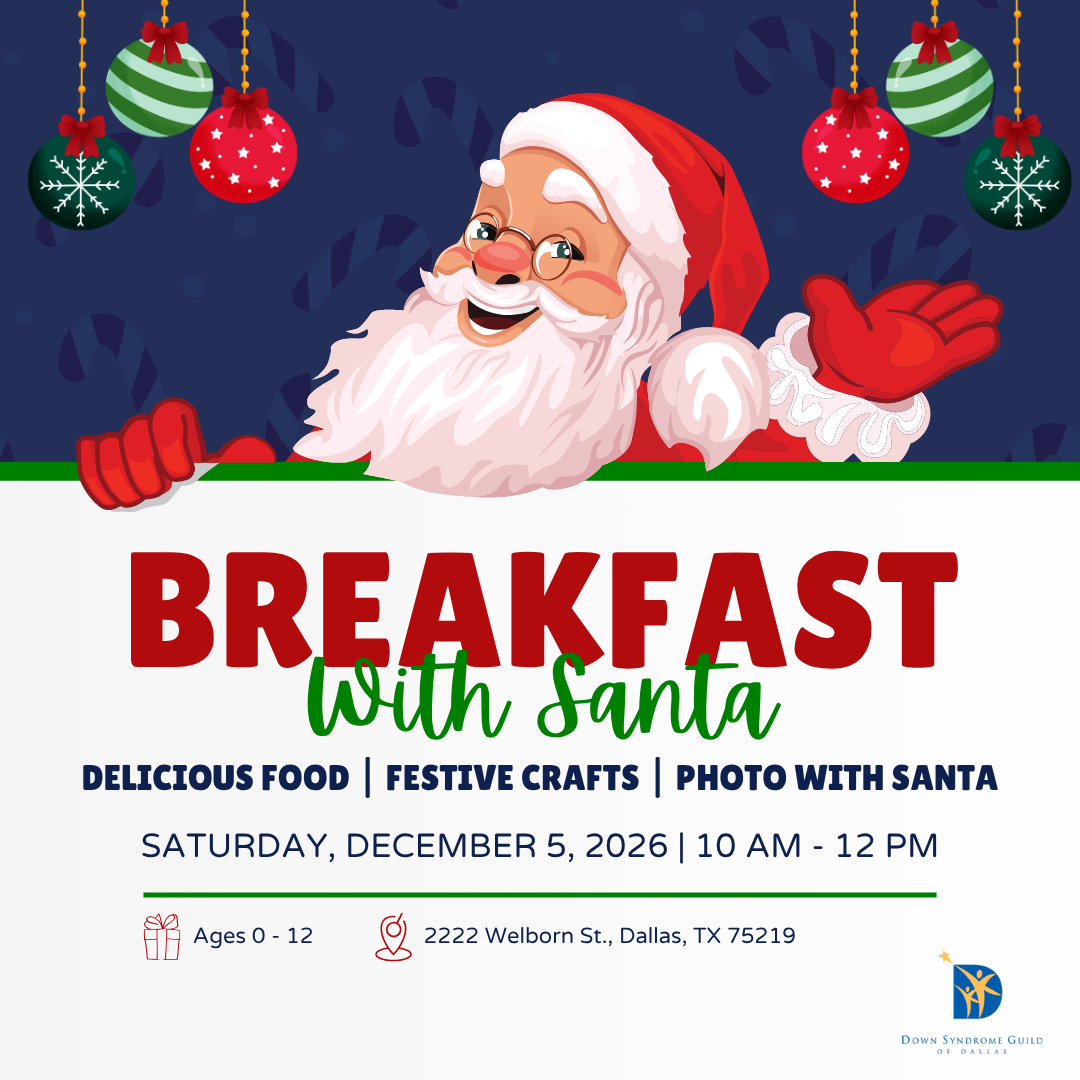 Save the Date: Breakfast with Santa for Families of Children with Down syndrome ages 0-12