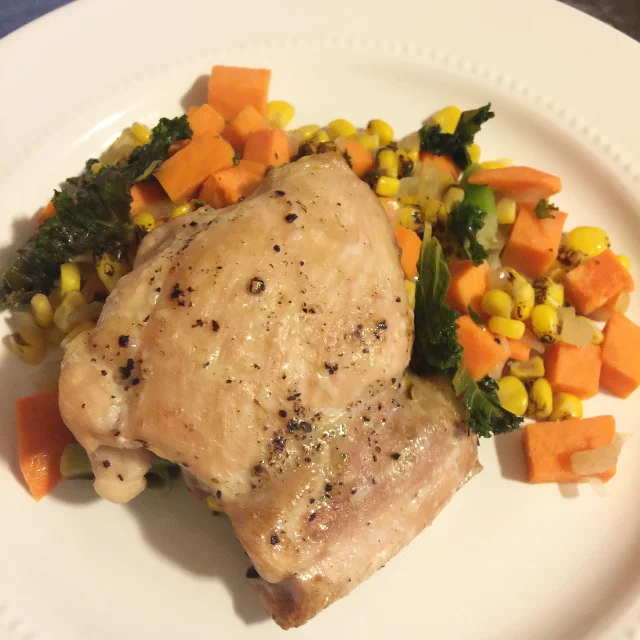 Chicken Thighs with Sweet Potato, Kale and Corn 1.jpeg