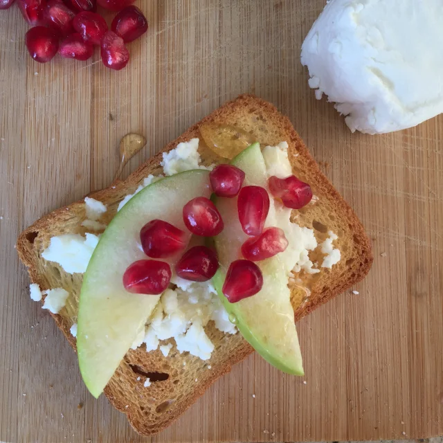Goat Cheese, Apple & Pomegranate Aril Toast 1.jpeg