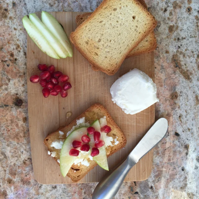 Goat Cheese, Apple & Pomegranate Aril Toast 3.jpeg