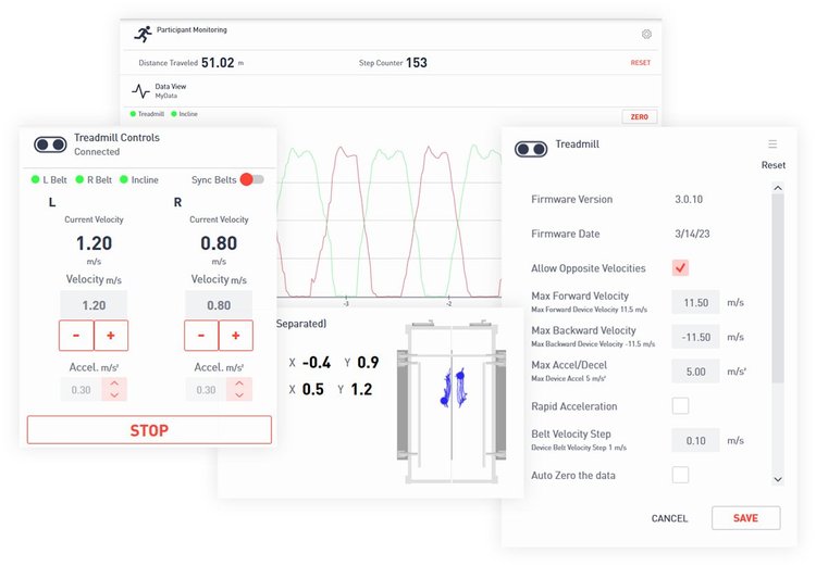 Bertec 듀얼 벨트 트레드밀 보행 분석 지면반력 측정