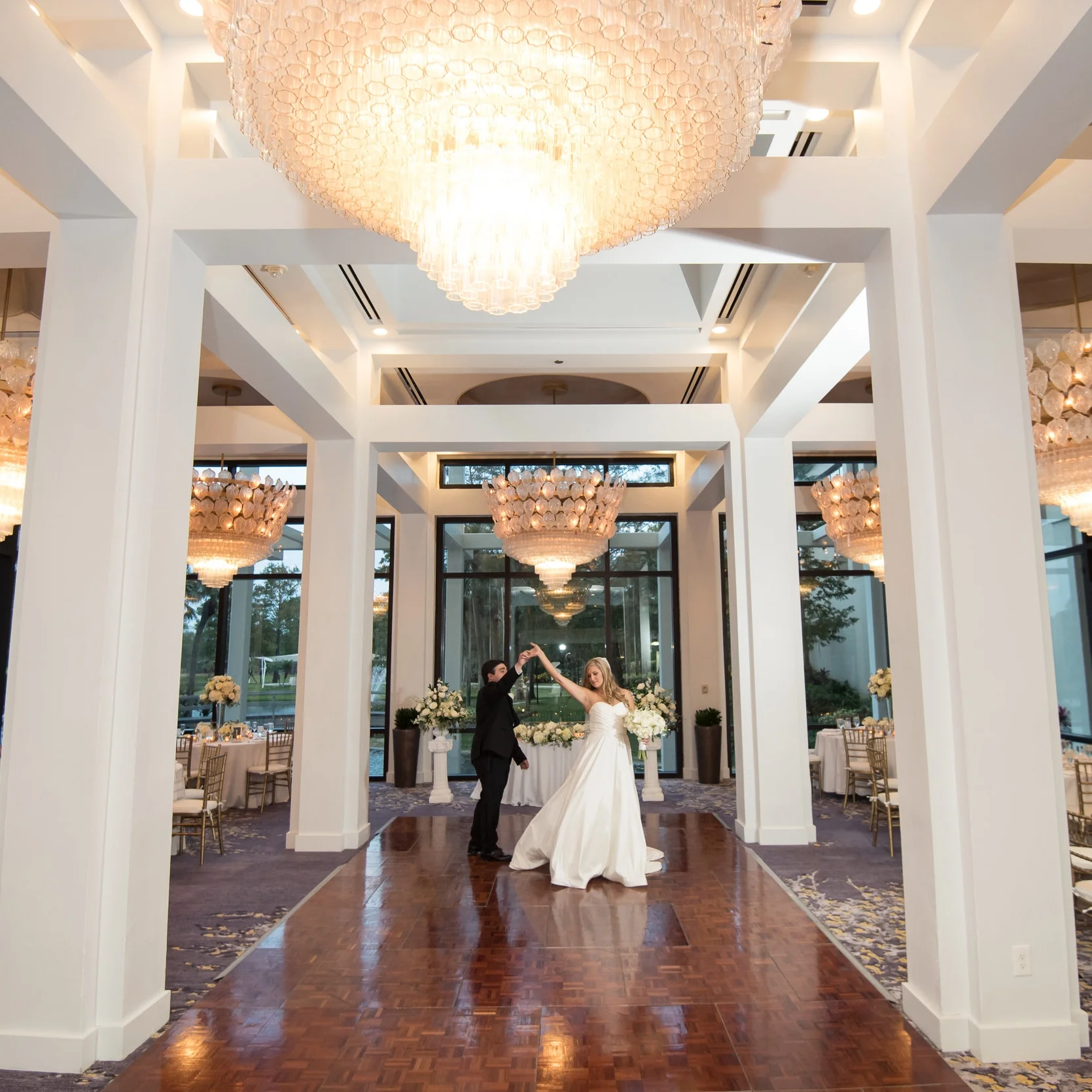 La Coquina Floor to ceiling windows make this space a truly unique and beautiful option for either receptions or ceremonies. Learn More >>