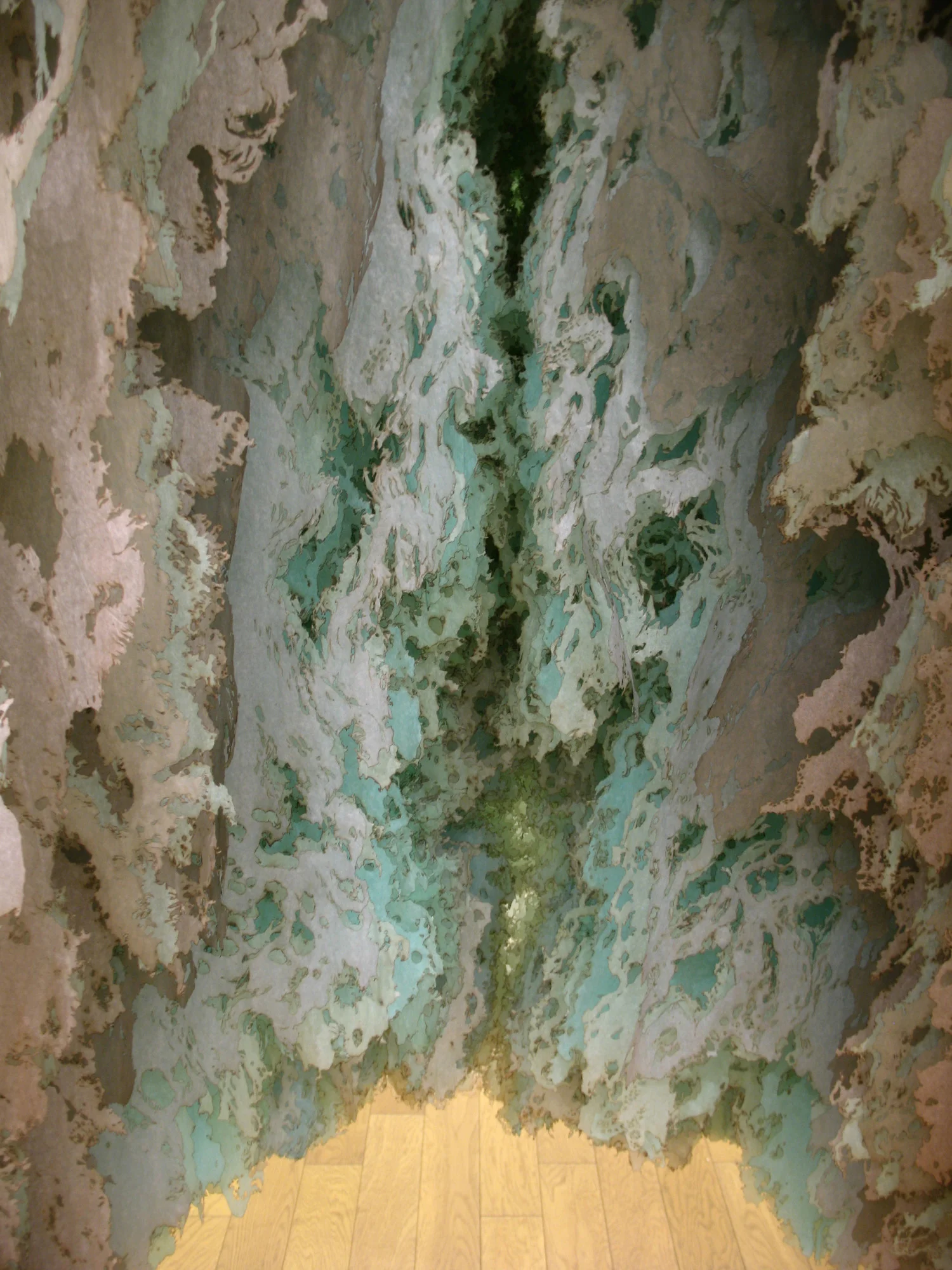 Julie Pereira, Floating Wall, Oxidizing Copper (detail shot).