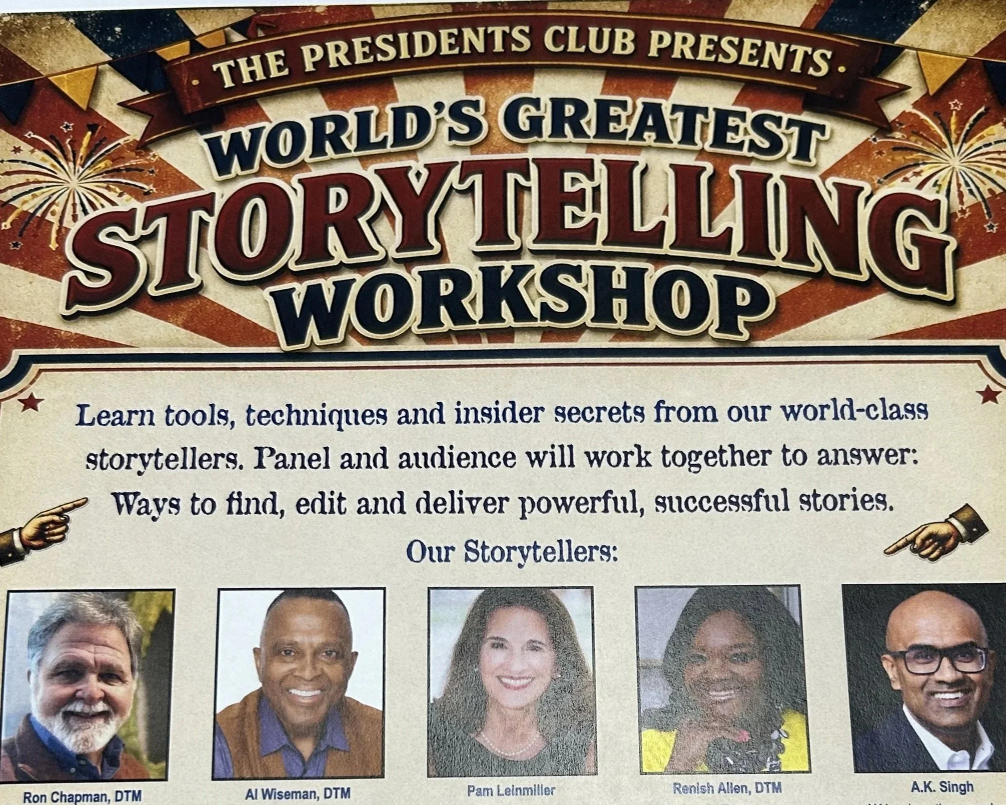 World’s Greatest Storytelling Workshop 