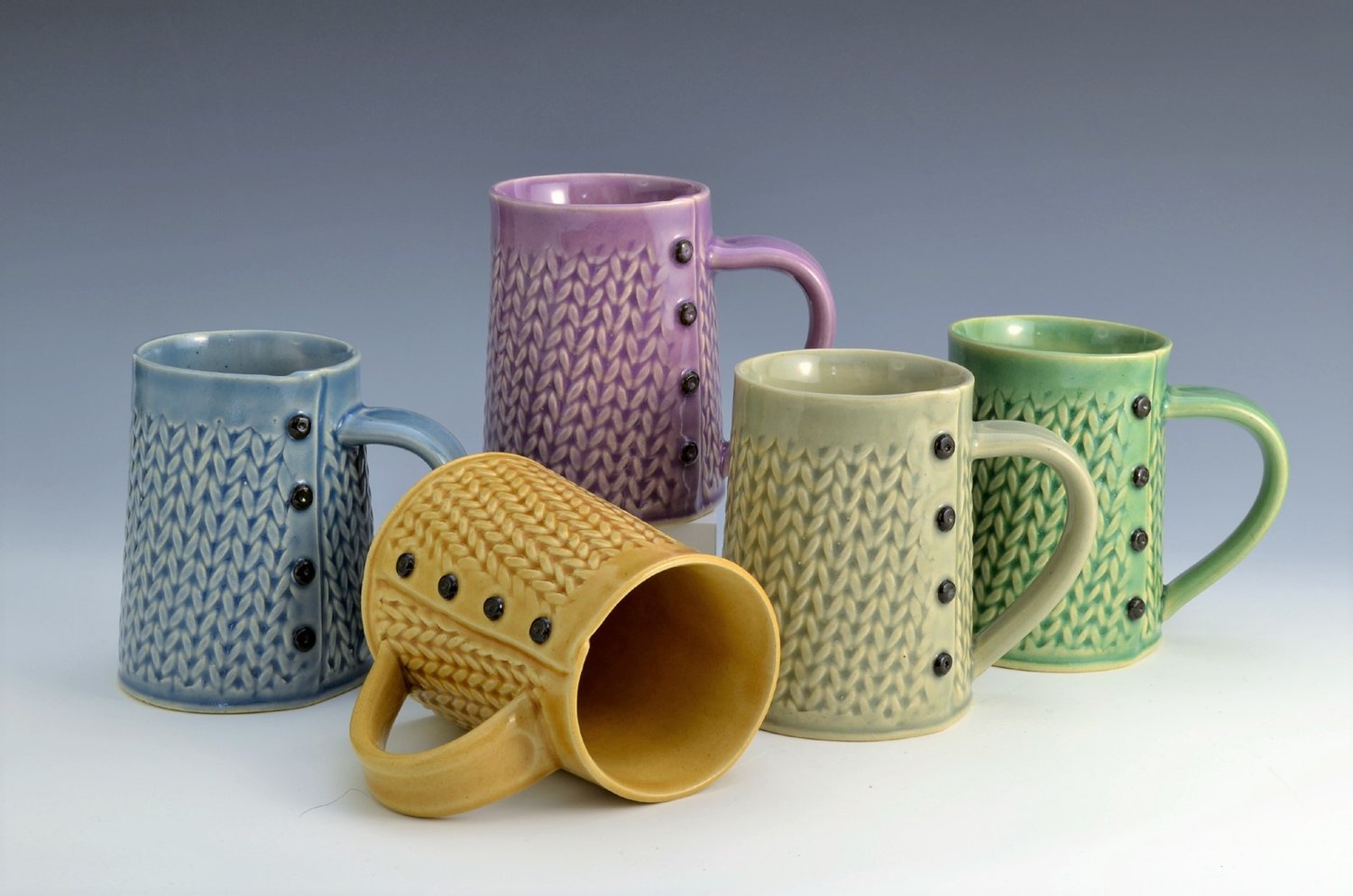 Knitted mug Handmade ceramic mug MADE to ORDER — Creative with clay